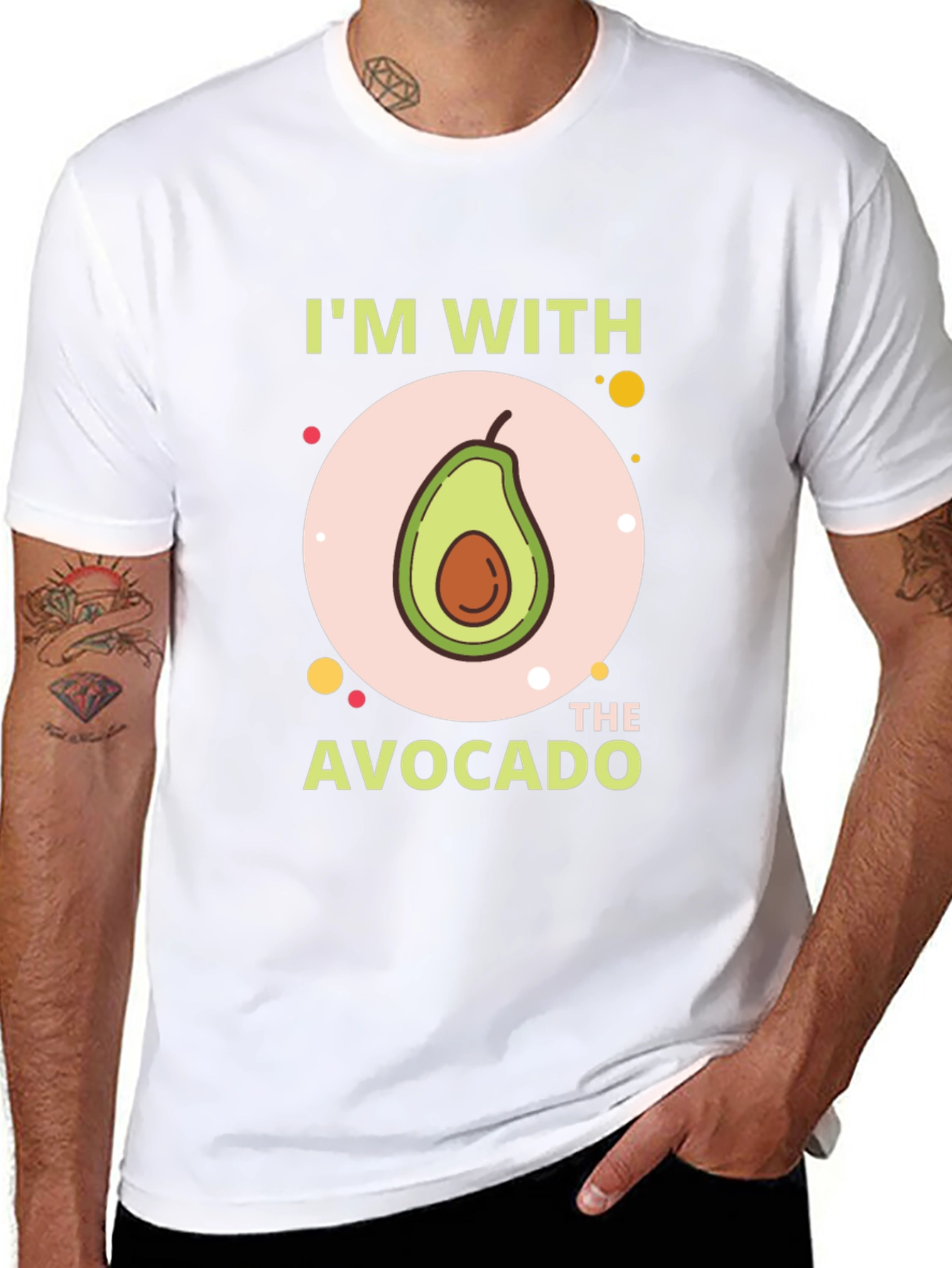 Im With The Avocado T-Shirt - Funny Graphic Tee