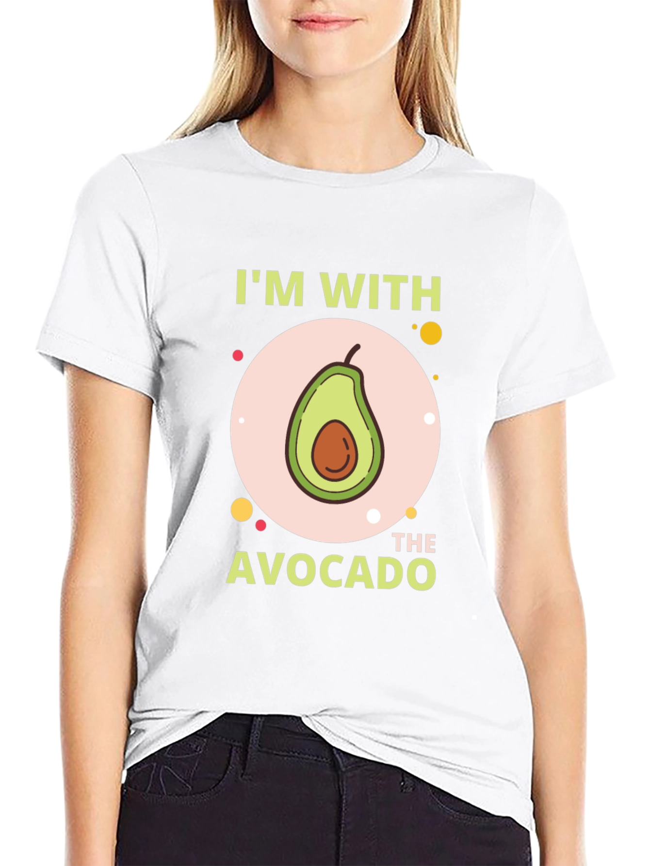 Im With The Avocado T-Shirt - Funny Graphic Tee