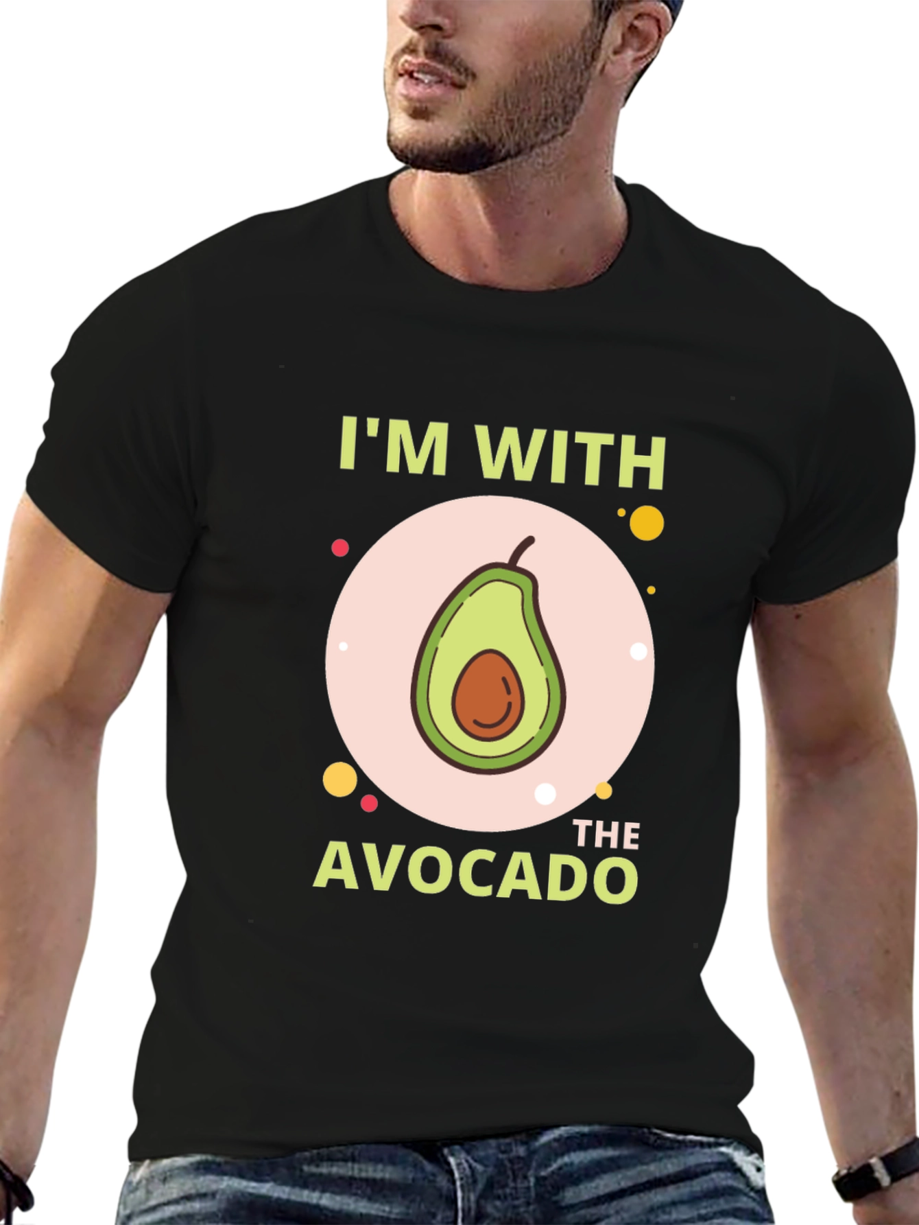 Im With The Avocado T-Shirt - Funny Graphic Tee