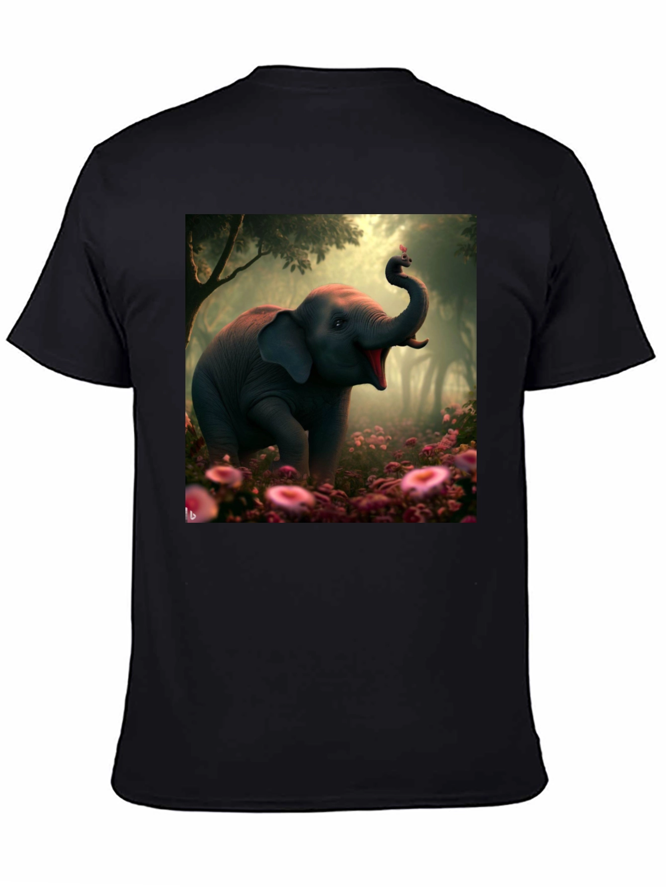 Elephant & Butterfly Graphic Tee