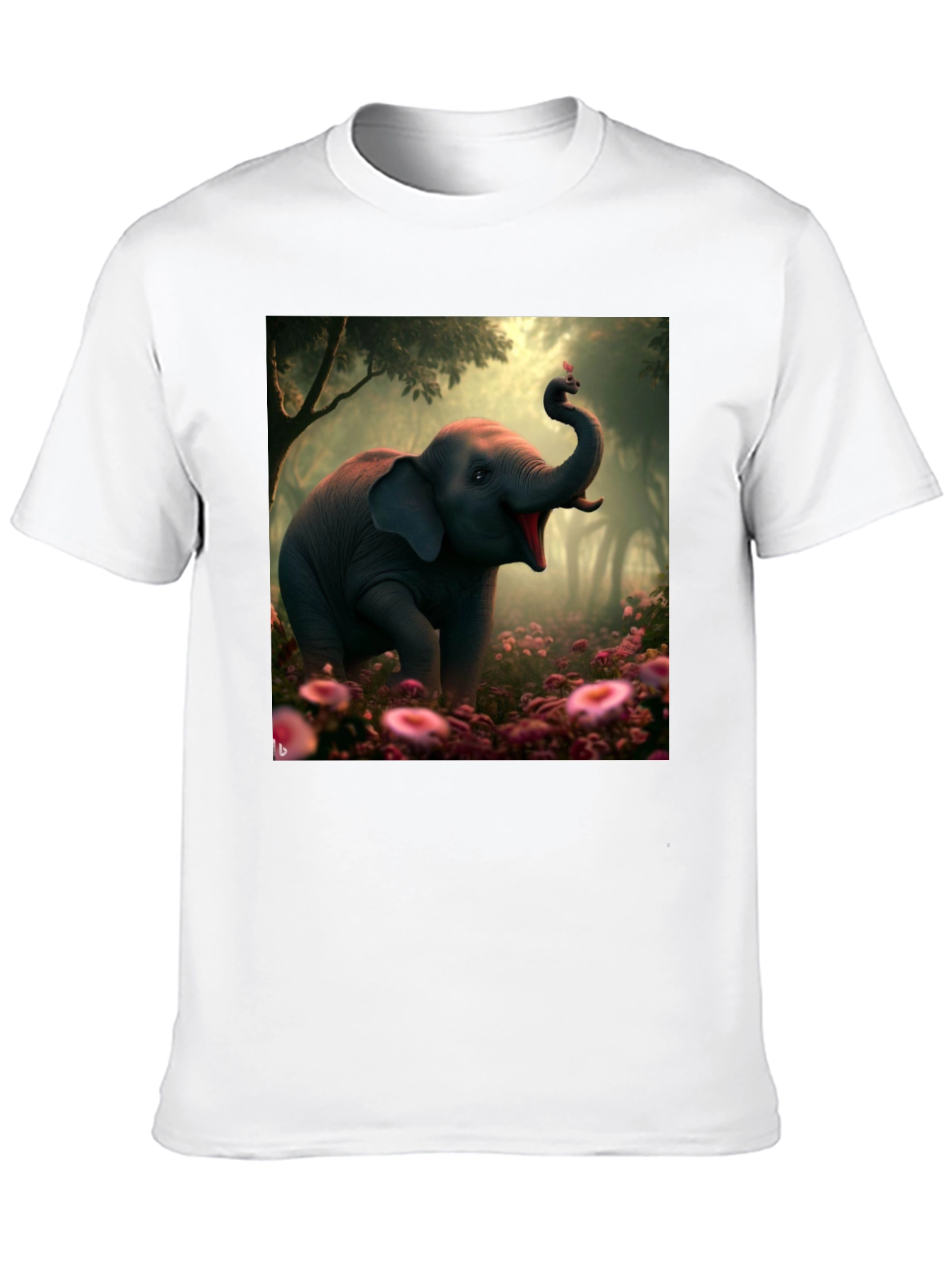 Elephant & Butterfly Graphic Tee