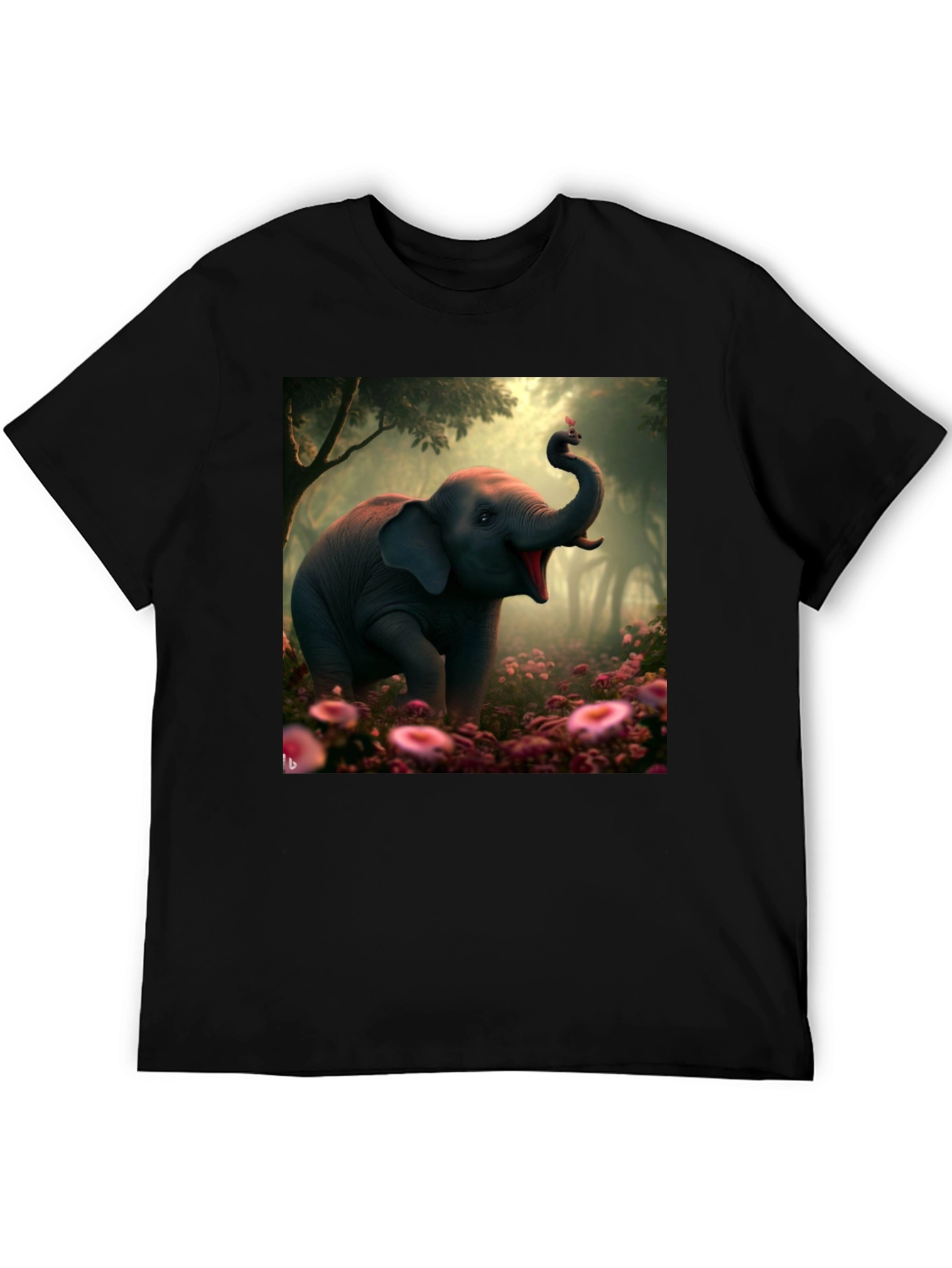 Elephant & Butterfly Graphic Tee