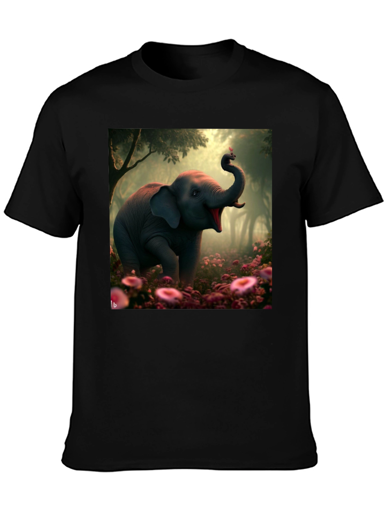 Elephant & Butterfly Graphic Tee