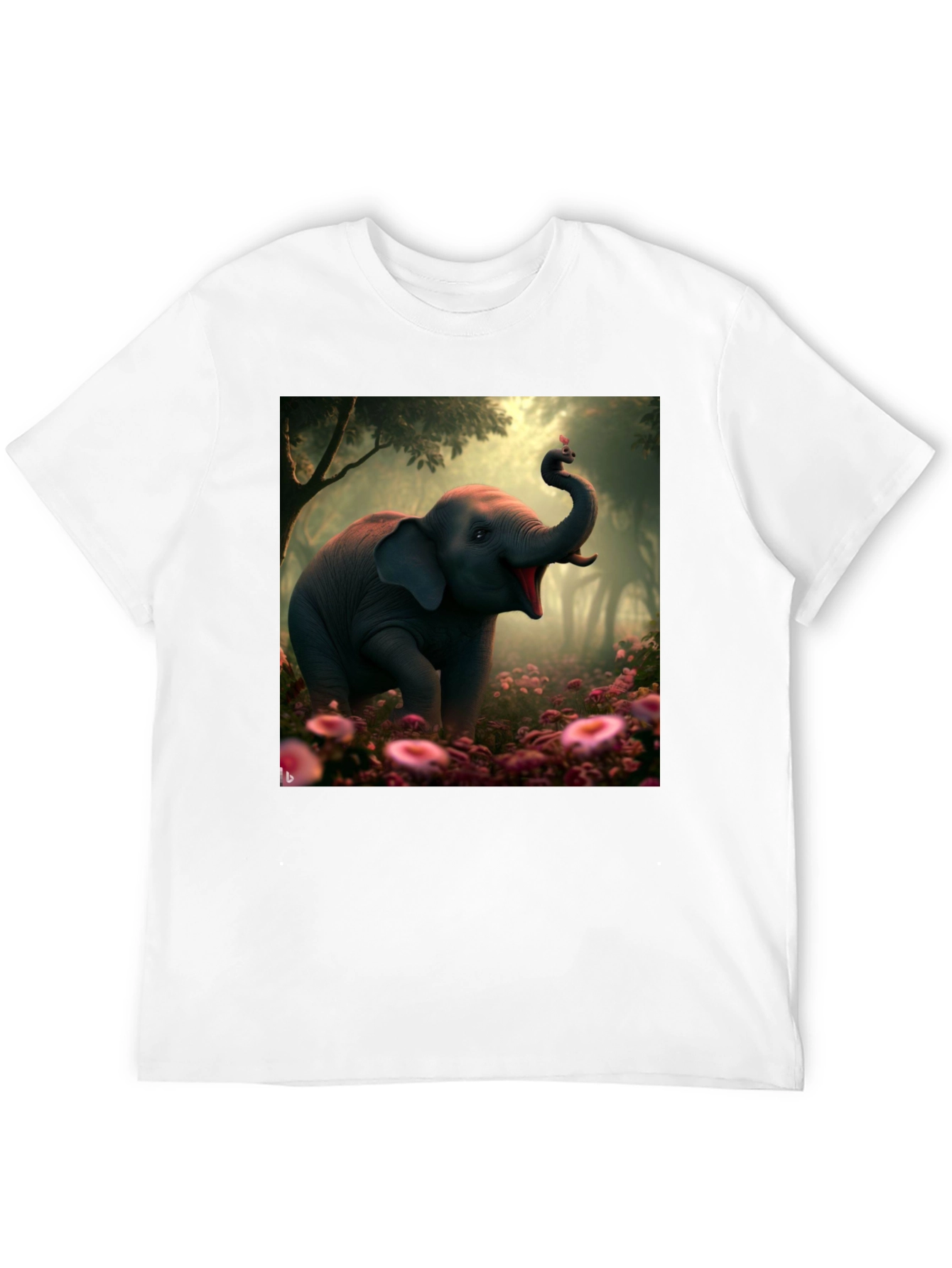 Elephant & Butterfly Graphic Tee