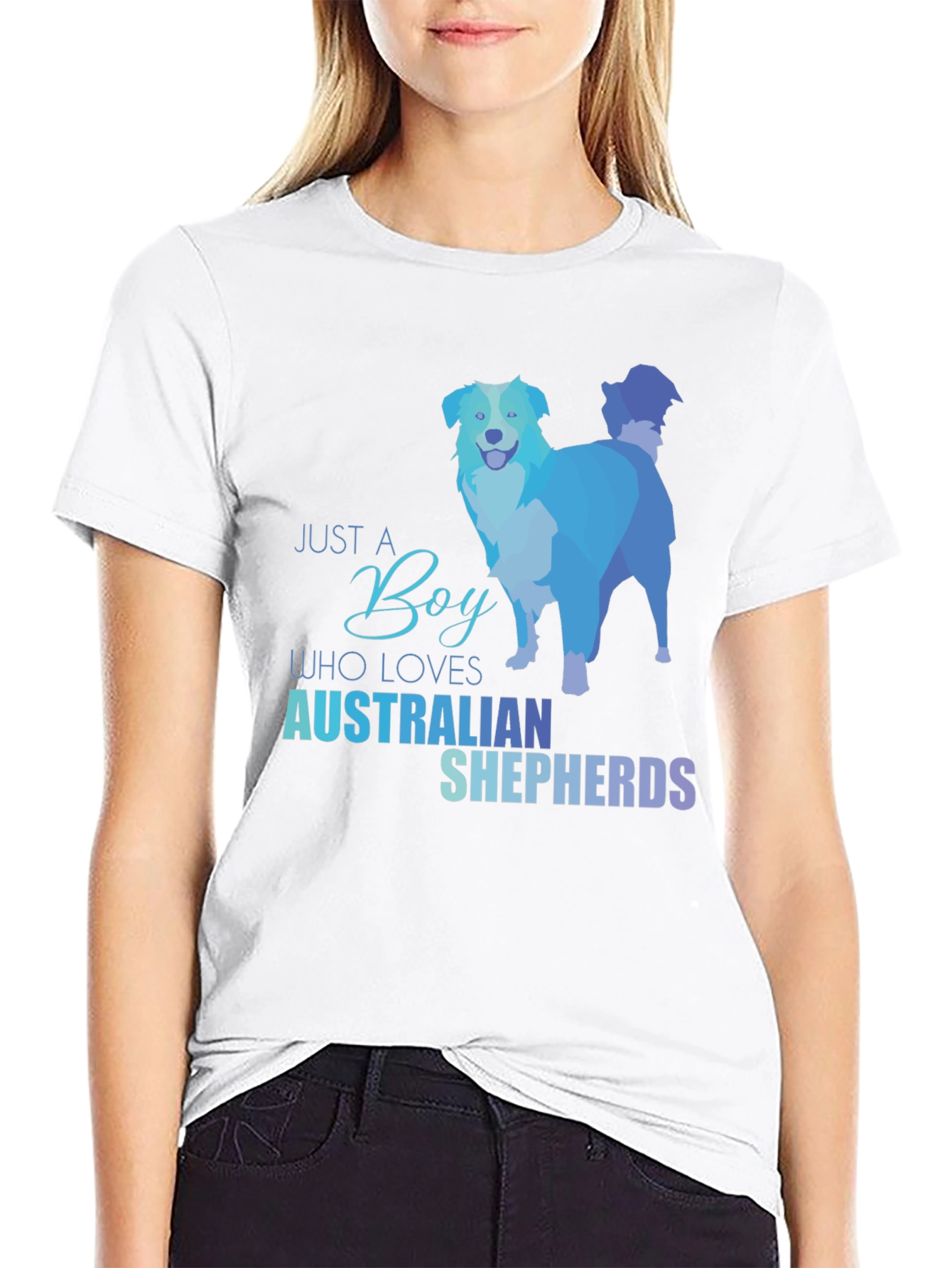 Just A Boy Who Loves Australian Shepherds T-Shirt