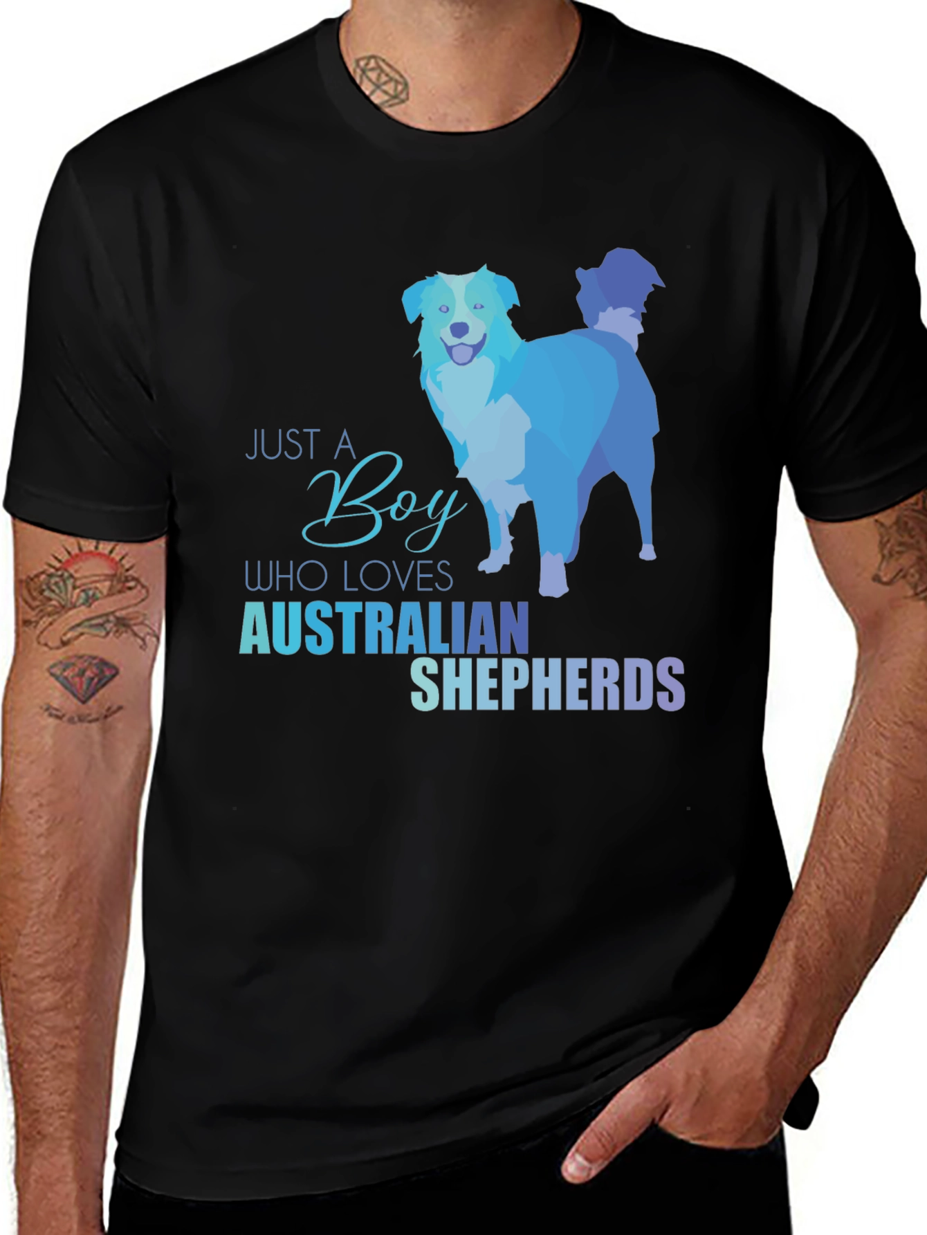 Just A Boy Who Loves Australian Shepherds T-Shirt