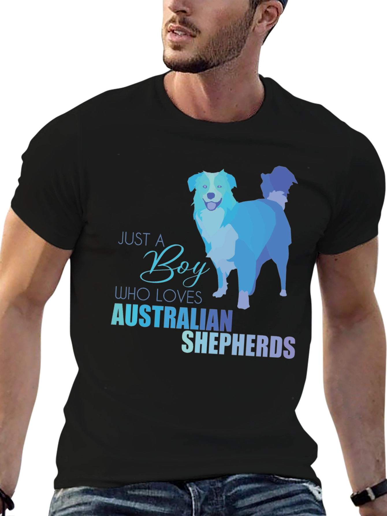 Just A Boy Who Loves Australian Shepherds T-Shirt