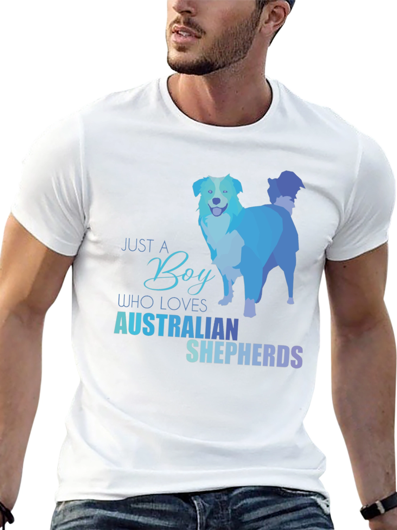 Just A Boy Who Loves Australian Shepherds T-Shirt