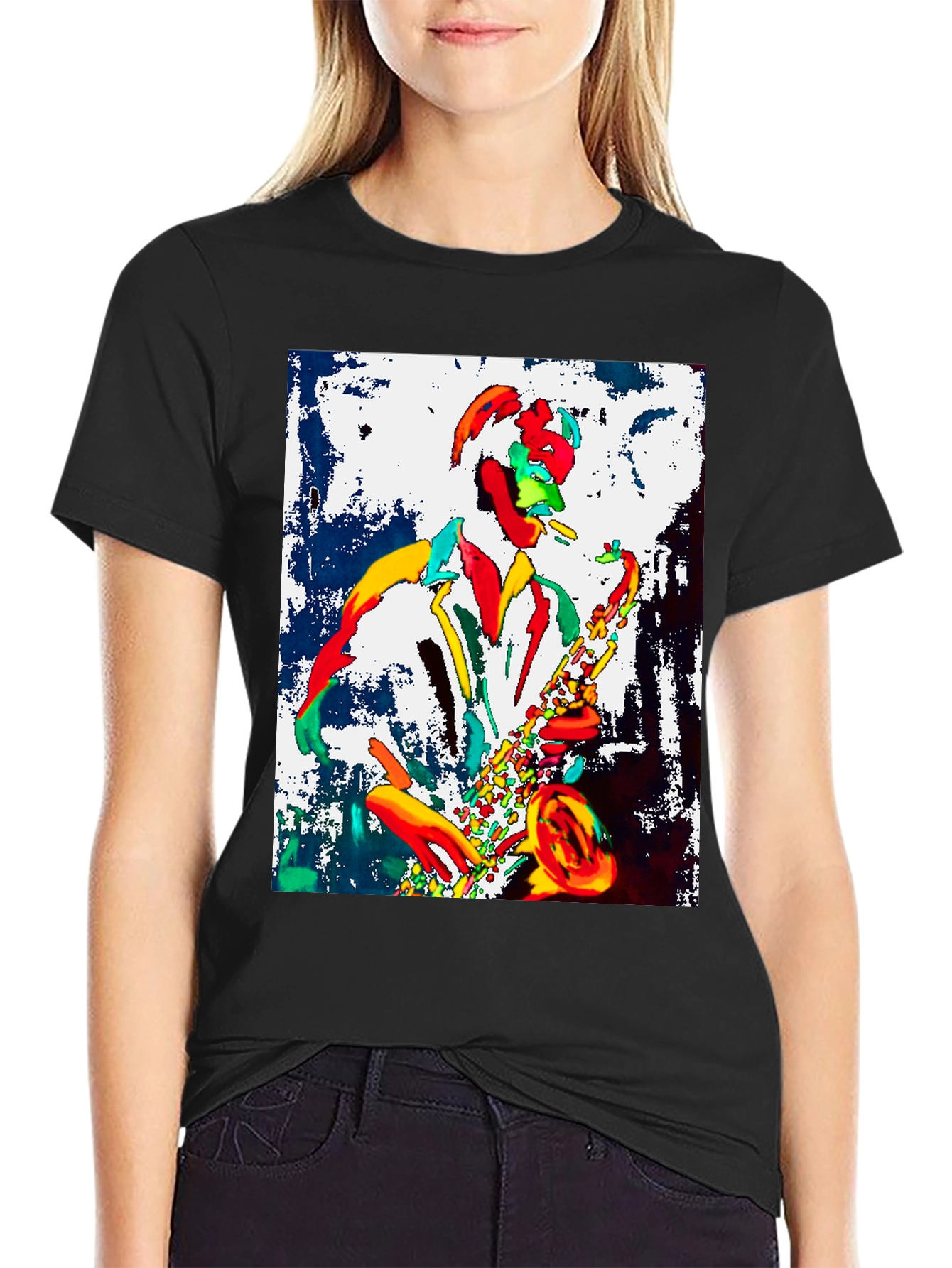 Jazz Musician Graphic Tee - Cool Saxophone Player Design