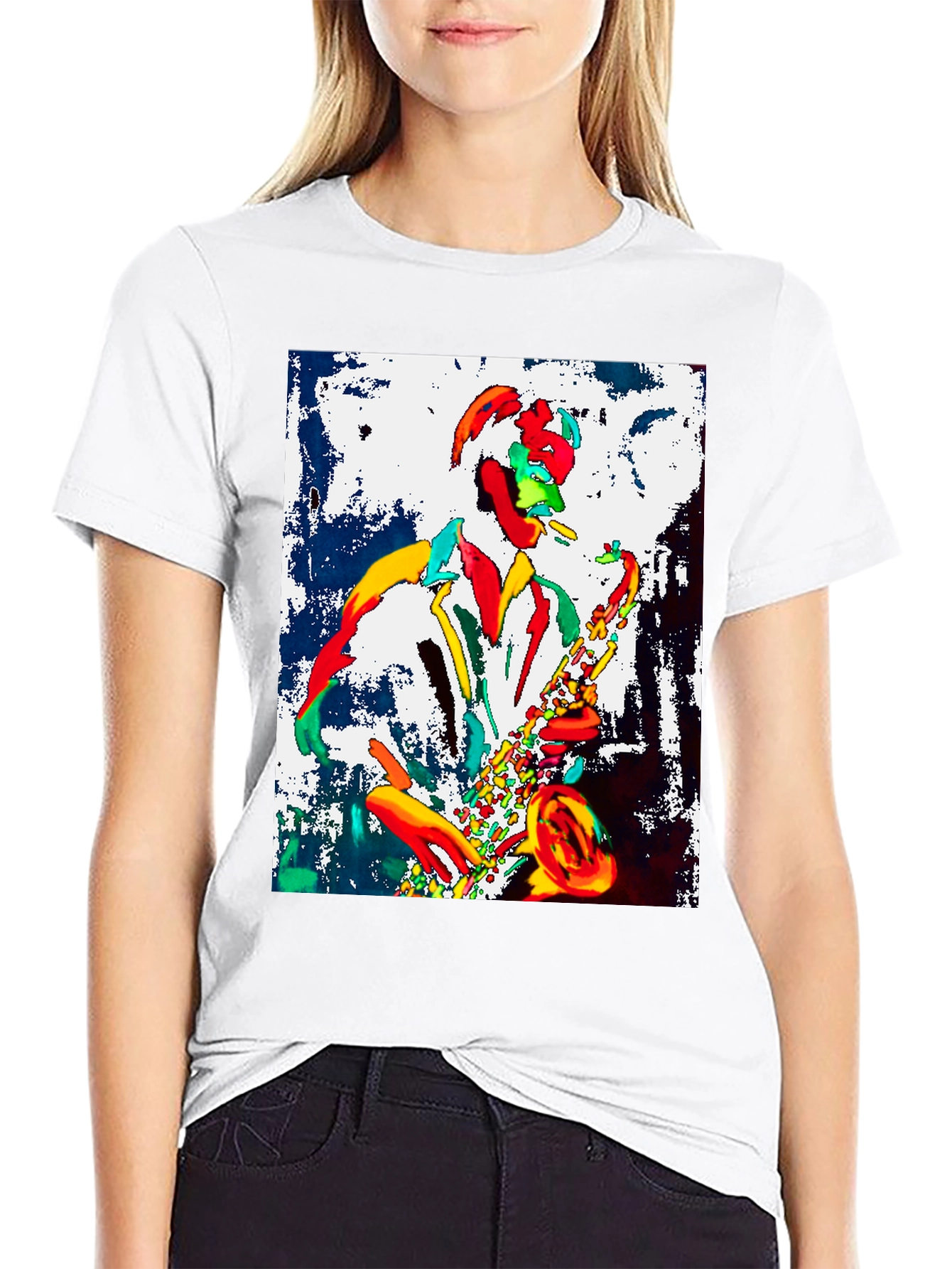 Jazz Musician Graphic Tee - Cool Saxophone Player Design