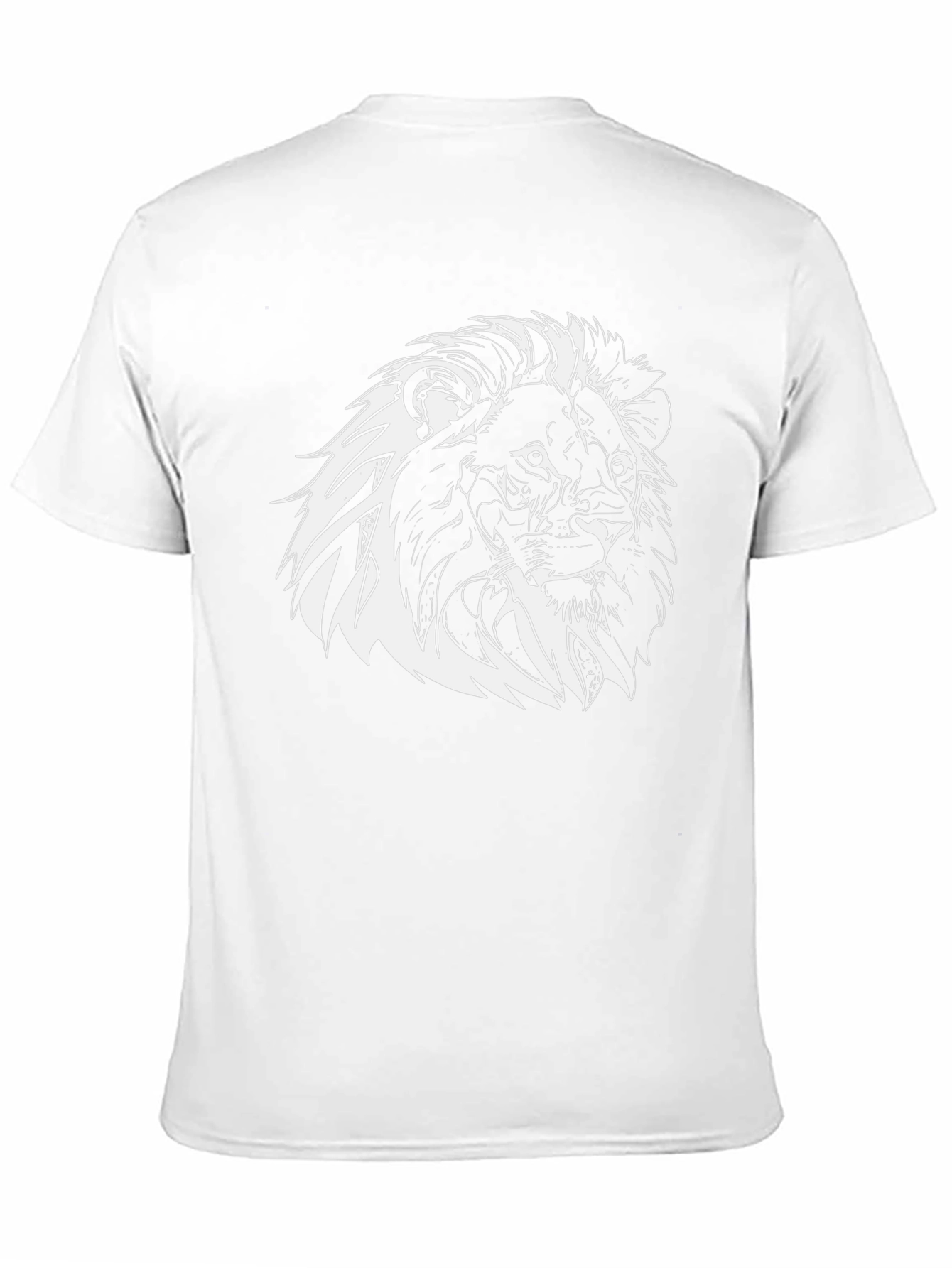 Lion Graphic Print Tee - Black Short Sleeve