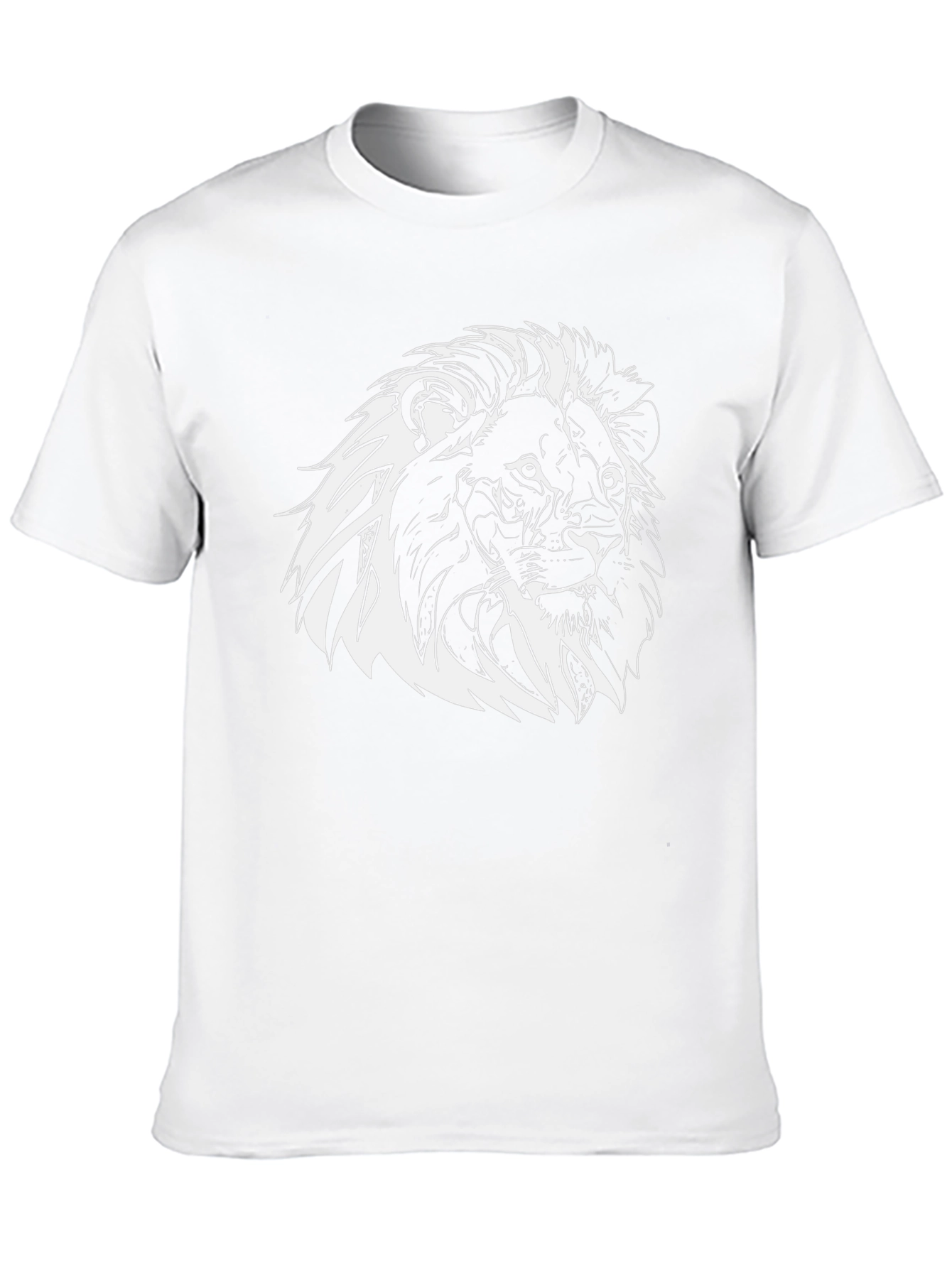 Lion Graphic Print Tee - Black Short Sleeve