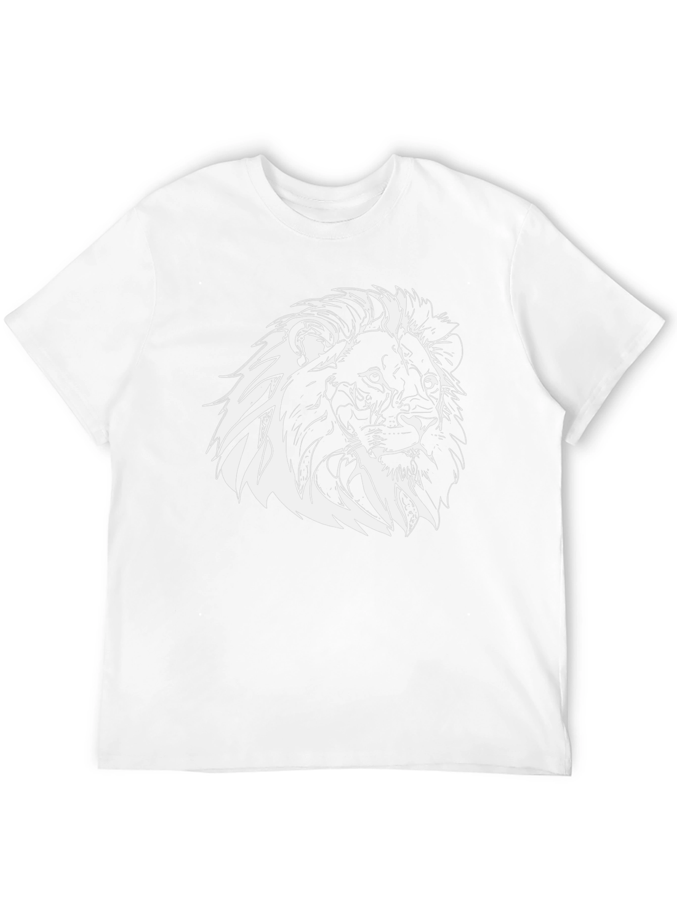 Lion Graphic Print Tee - Black Short Sleeve