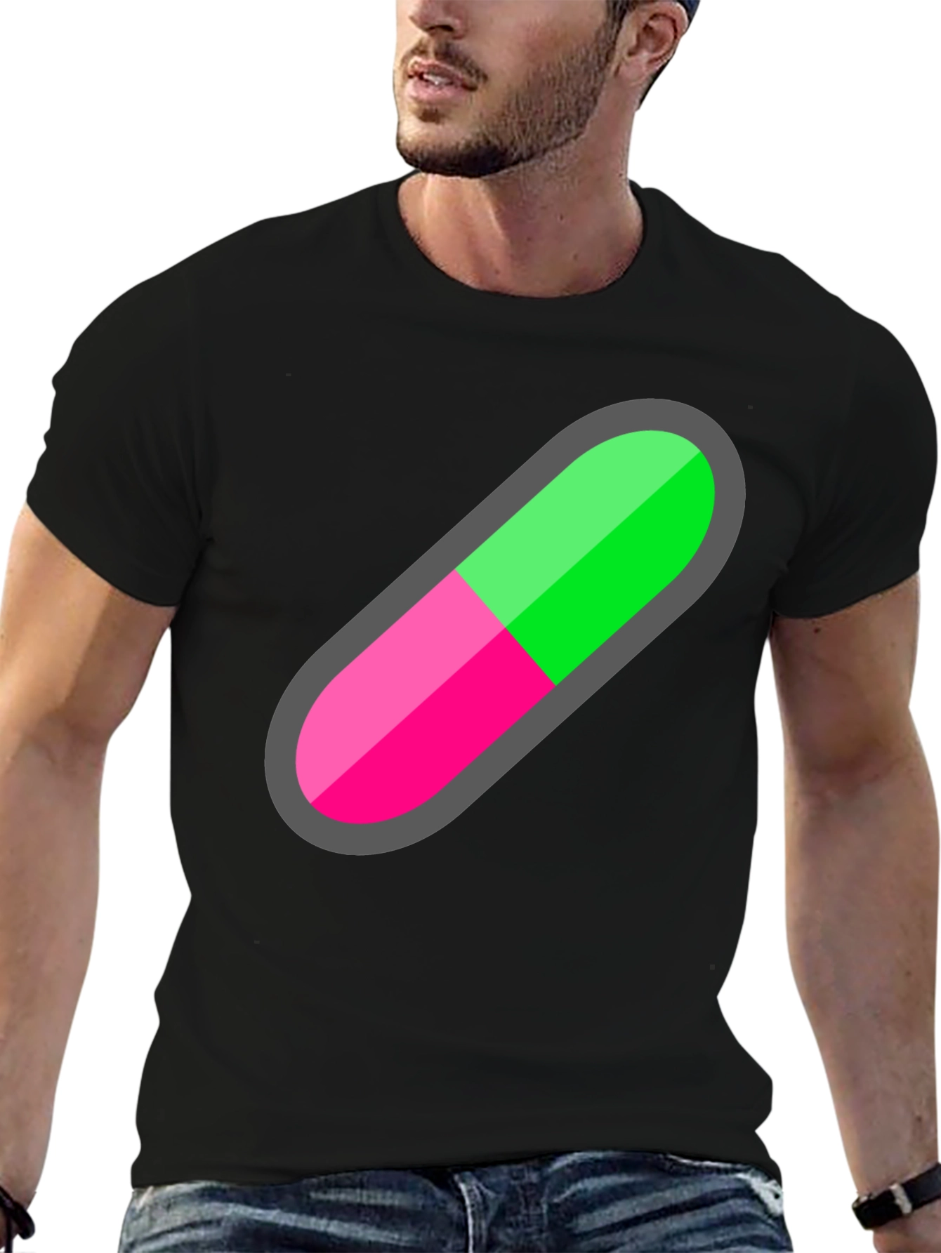 Pill Capsule Graphic Tee - Unique Trendy Design