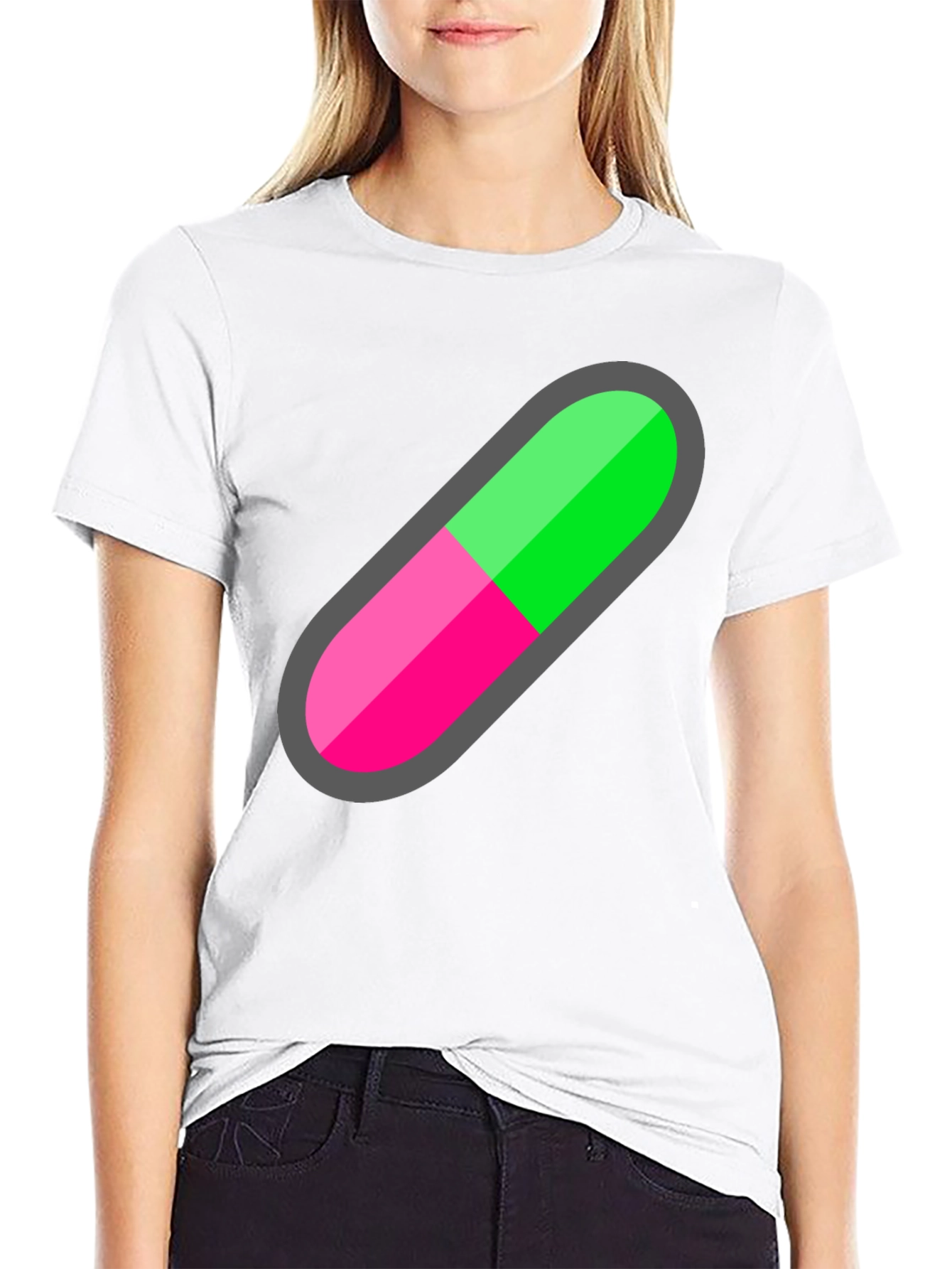 Pill Capsule Graphic Tee - Unique Trendy Design