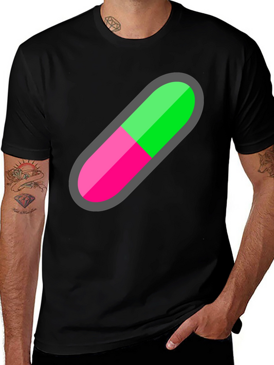 Pill Capsule Graphic Tee - Unique Trendy Design