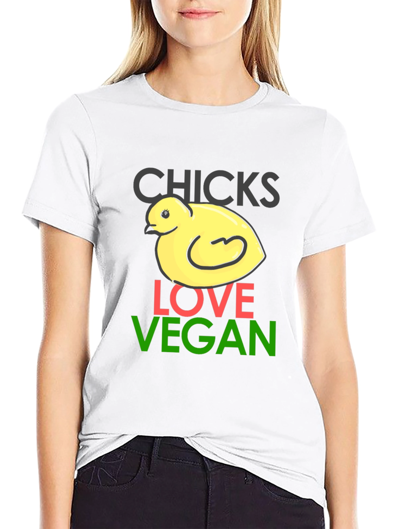 Chicks Love Vegan T-Shirt - Funny Animal Tee