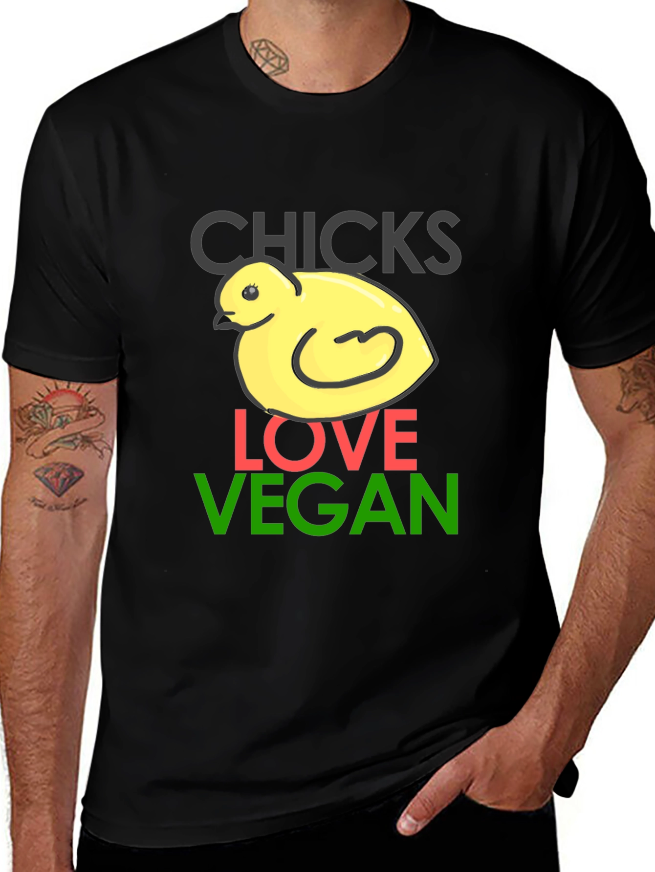 Chicks Love Vegan T-Shirt - Funny Animal Tee