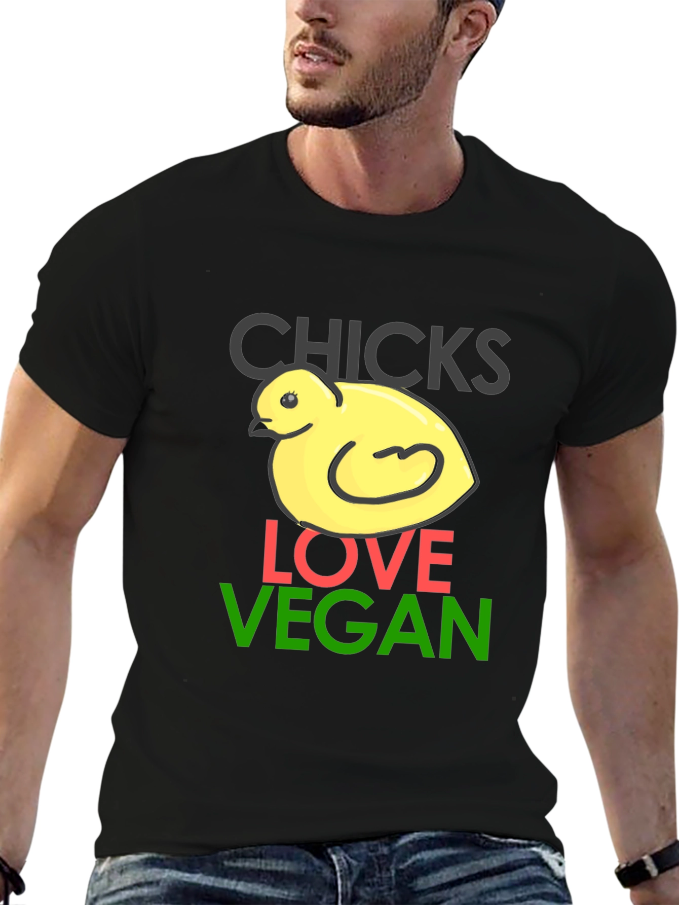 Chicks Love Vegan T-Shirt - Funny Animal Tee