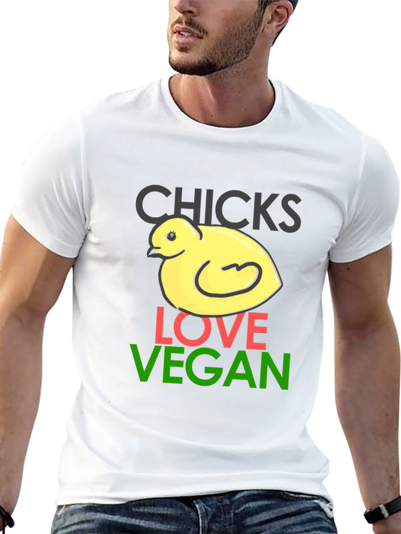 Chicks Love Vegan T-Shirt - Funny Animal Tee