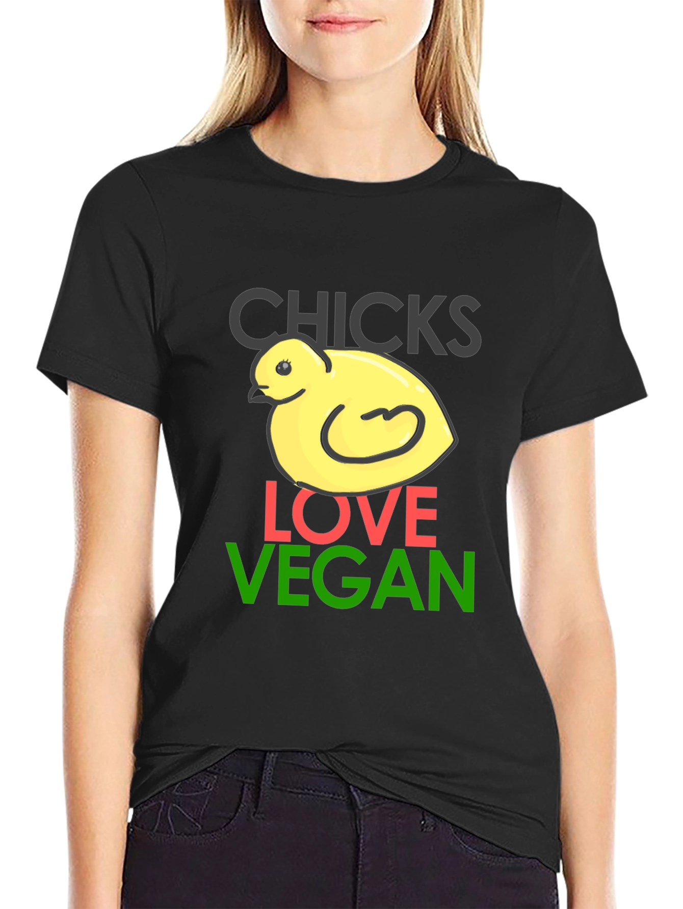 Chicks Love Vegan T-Shirt - Funny Animal Tee