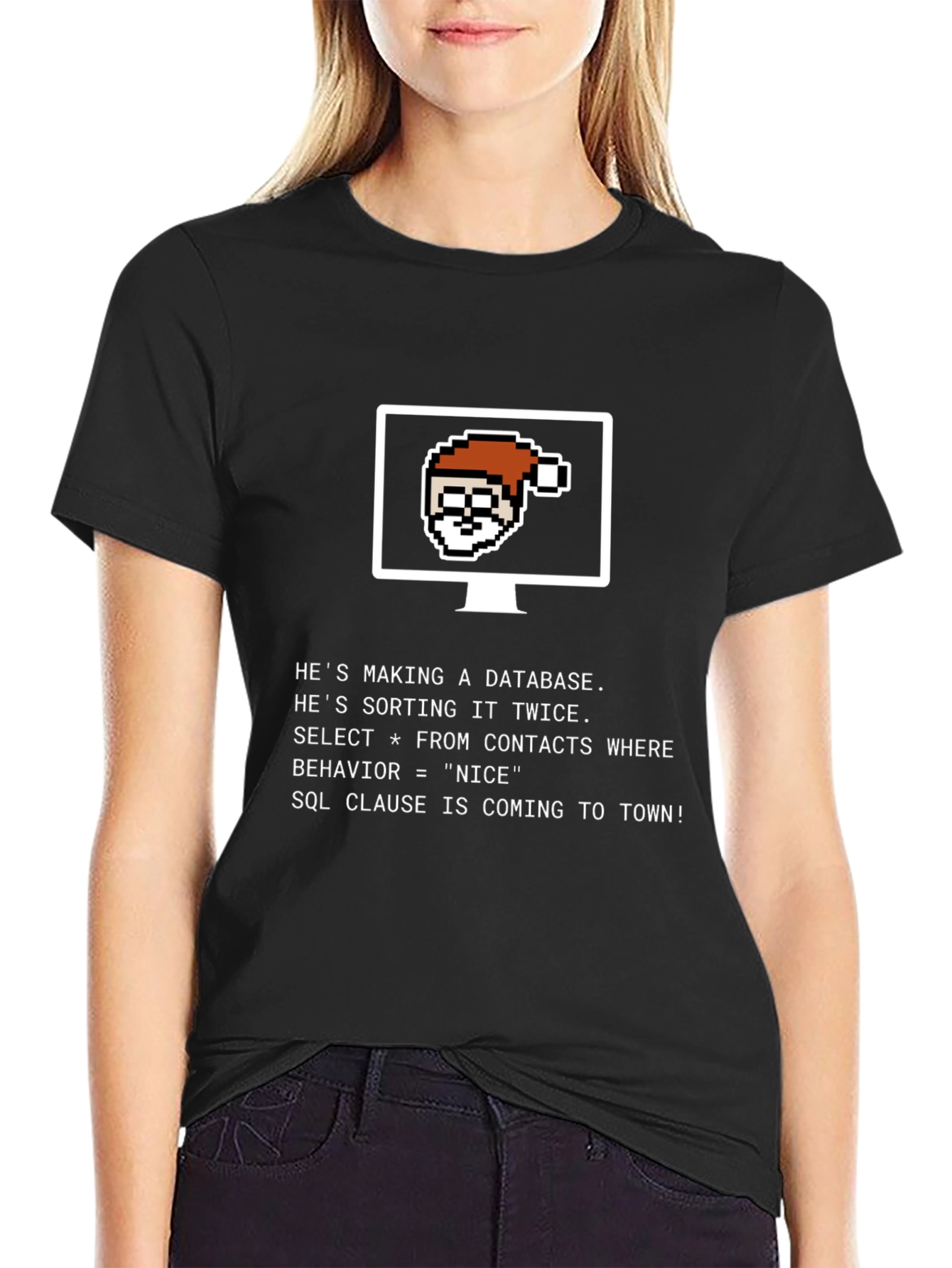 Programmer Santa SQL Christmas T-Shirt