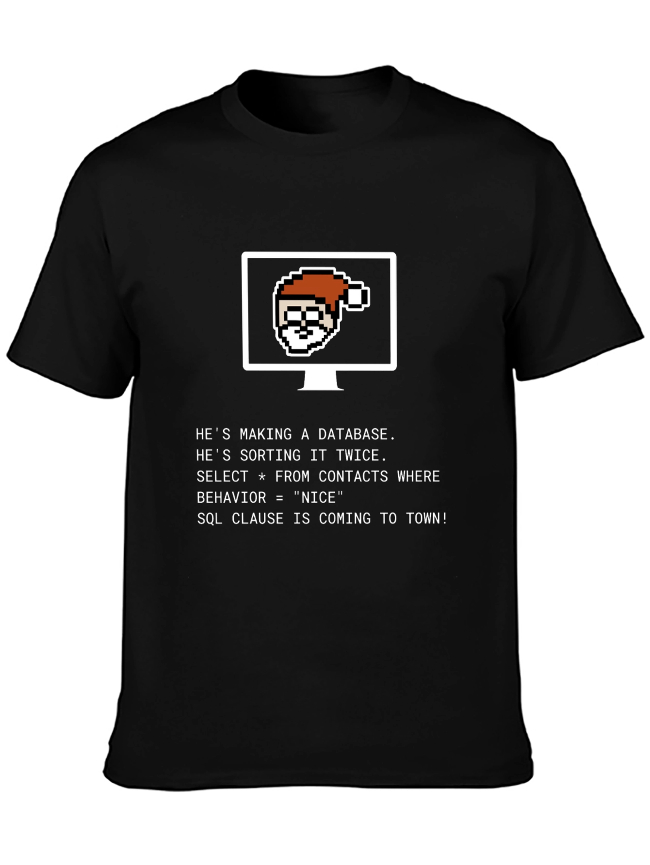 Programmer Santa SQL Christmas T-Shirt