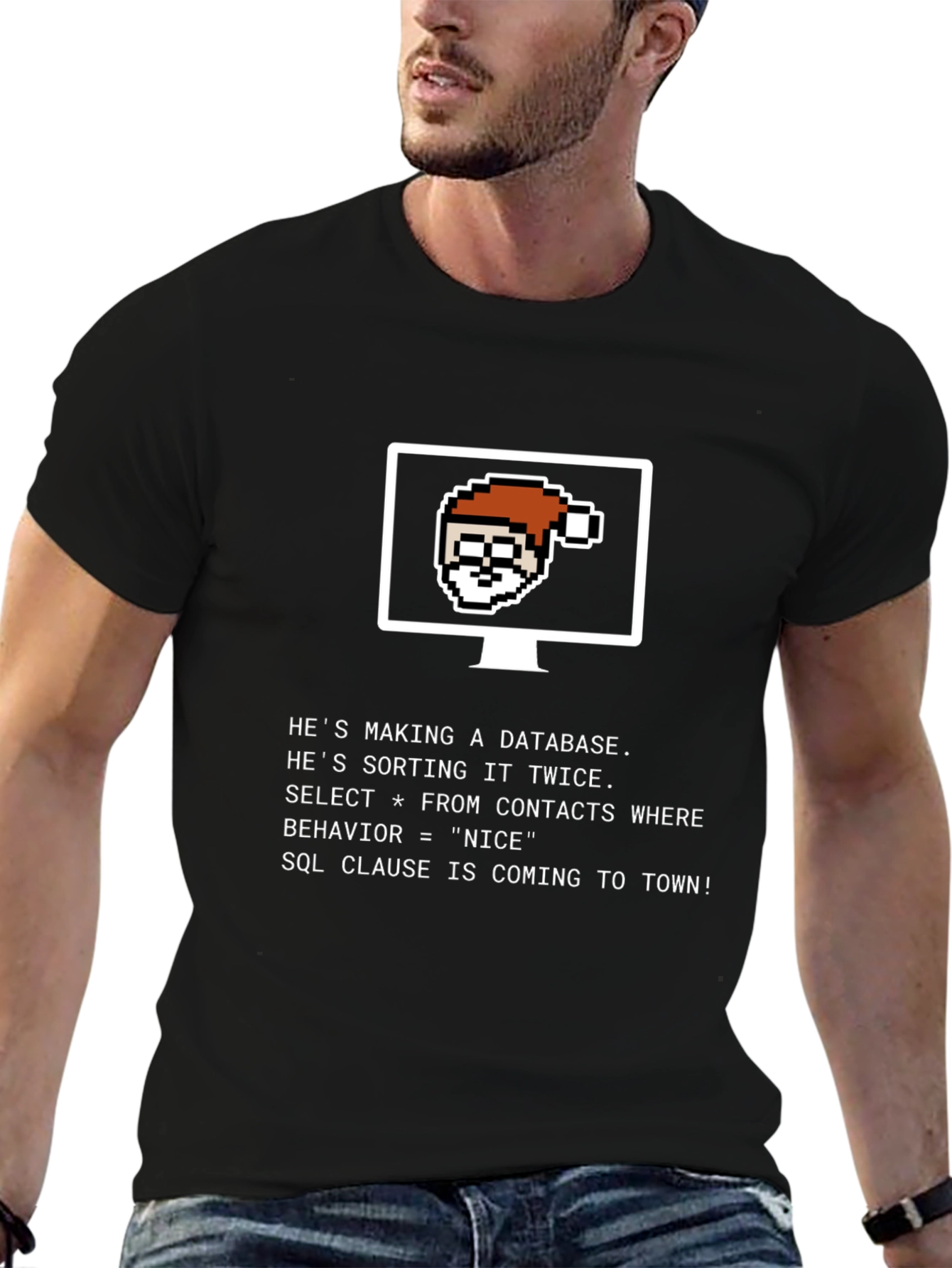 Programmer Santa SQL Christmas T-Shirt