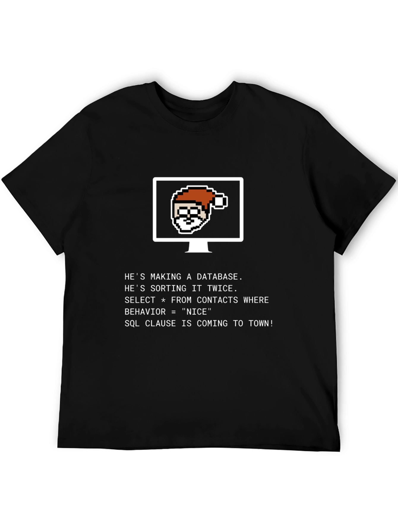 Programmer Santa SQL Christmas T-Shirt
