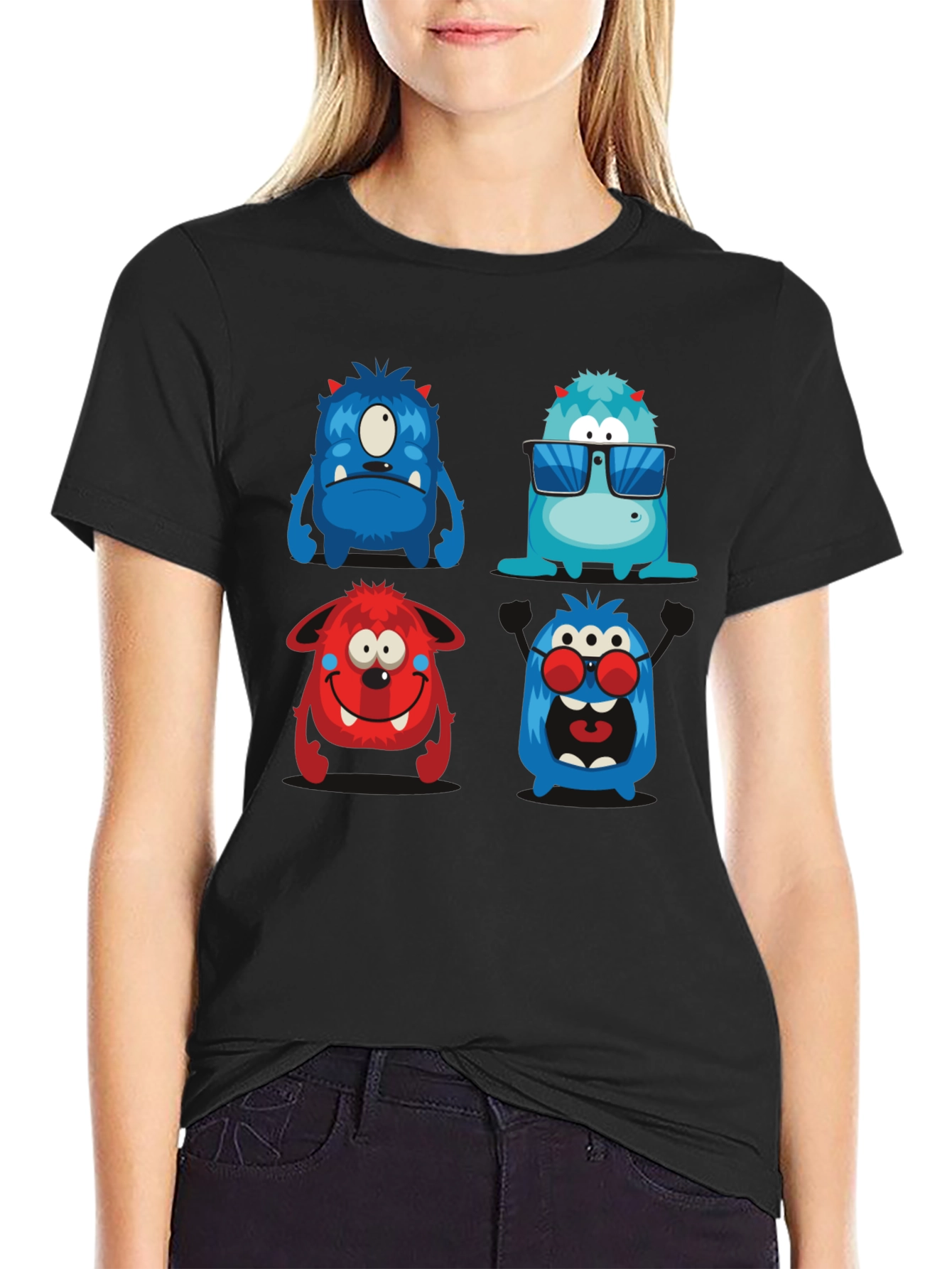 Monster Graphic Tee - Black T-Shirt