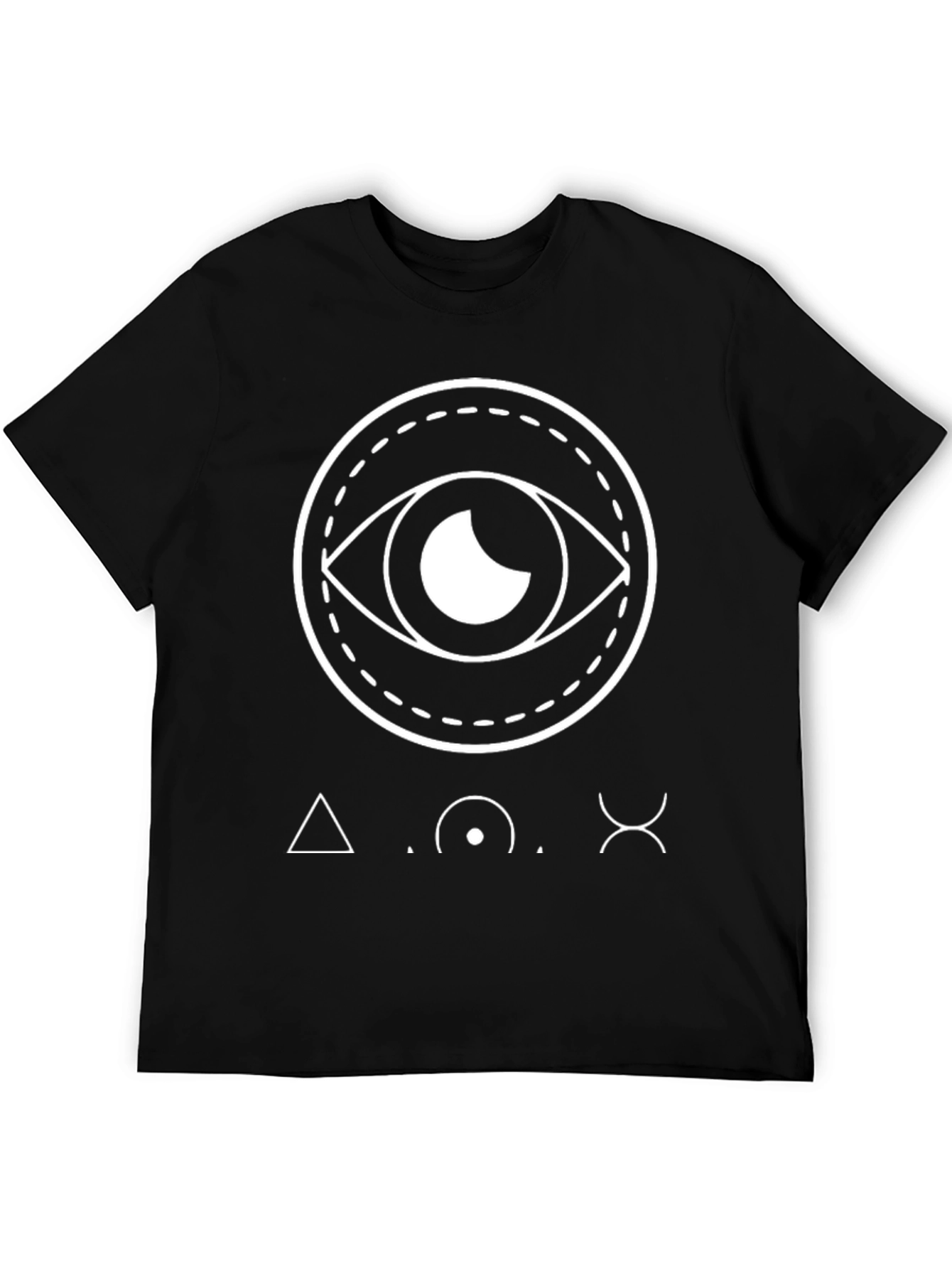 Eye Symbol Graphic Tee - Unisex Casual Black Shirt