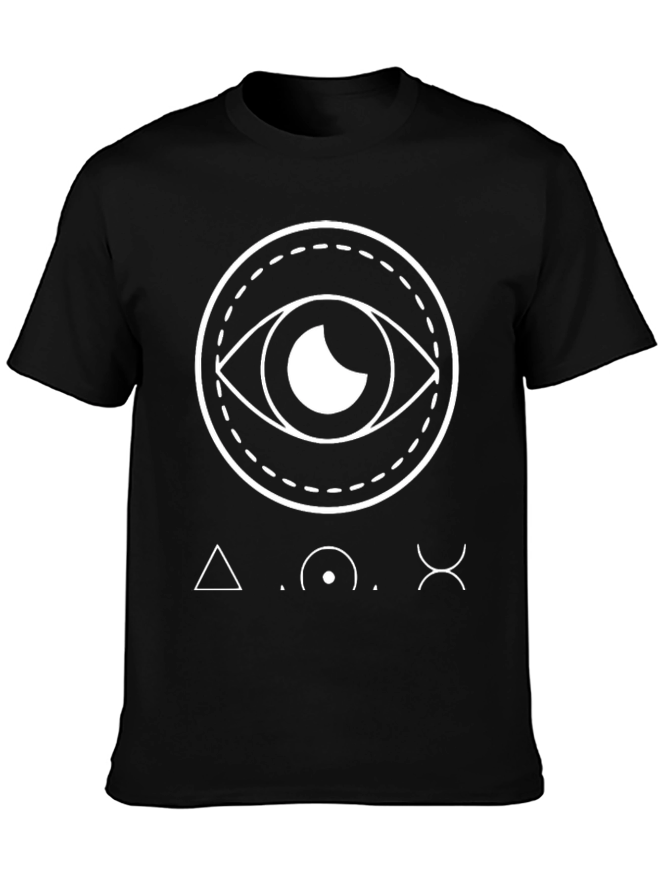 Eye Symbol Graphic Tee - Unisex Casual Black Shirt