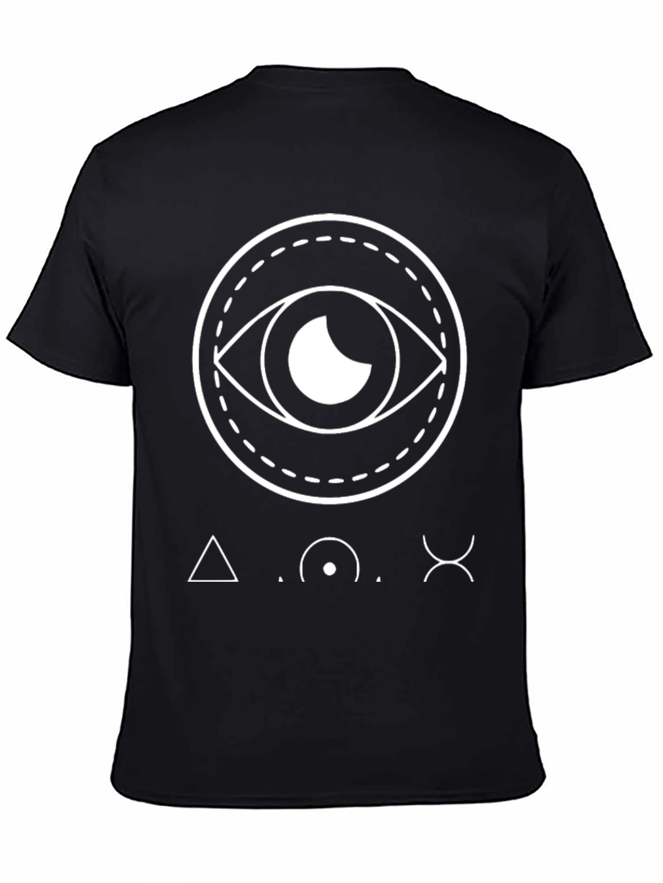 Eye Symbol Graphic Tee - Unisex Casual Black Shirt