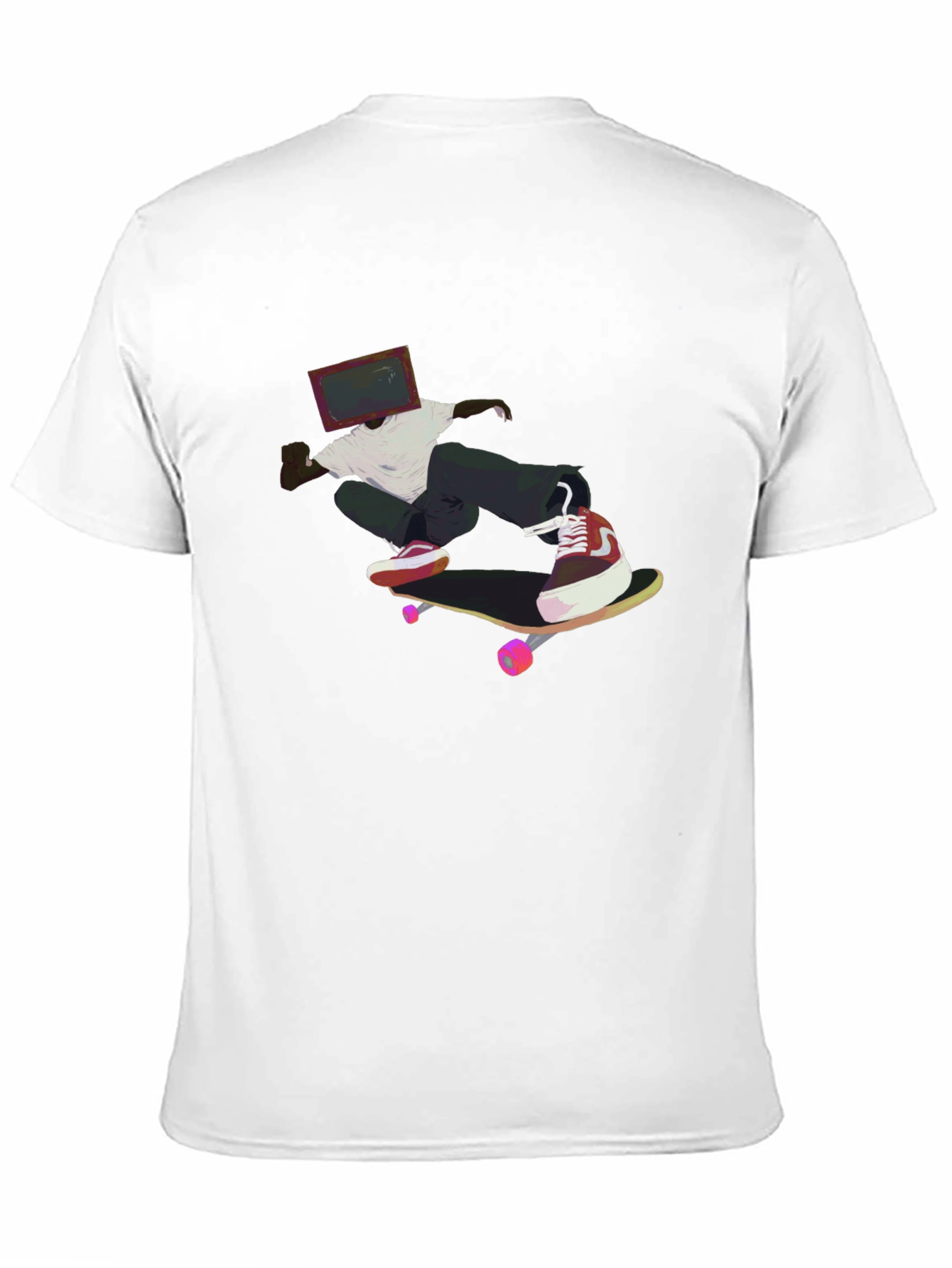 Skateboarding TV Head Graphic Black T-Shirt