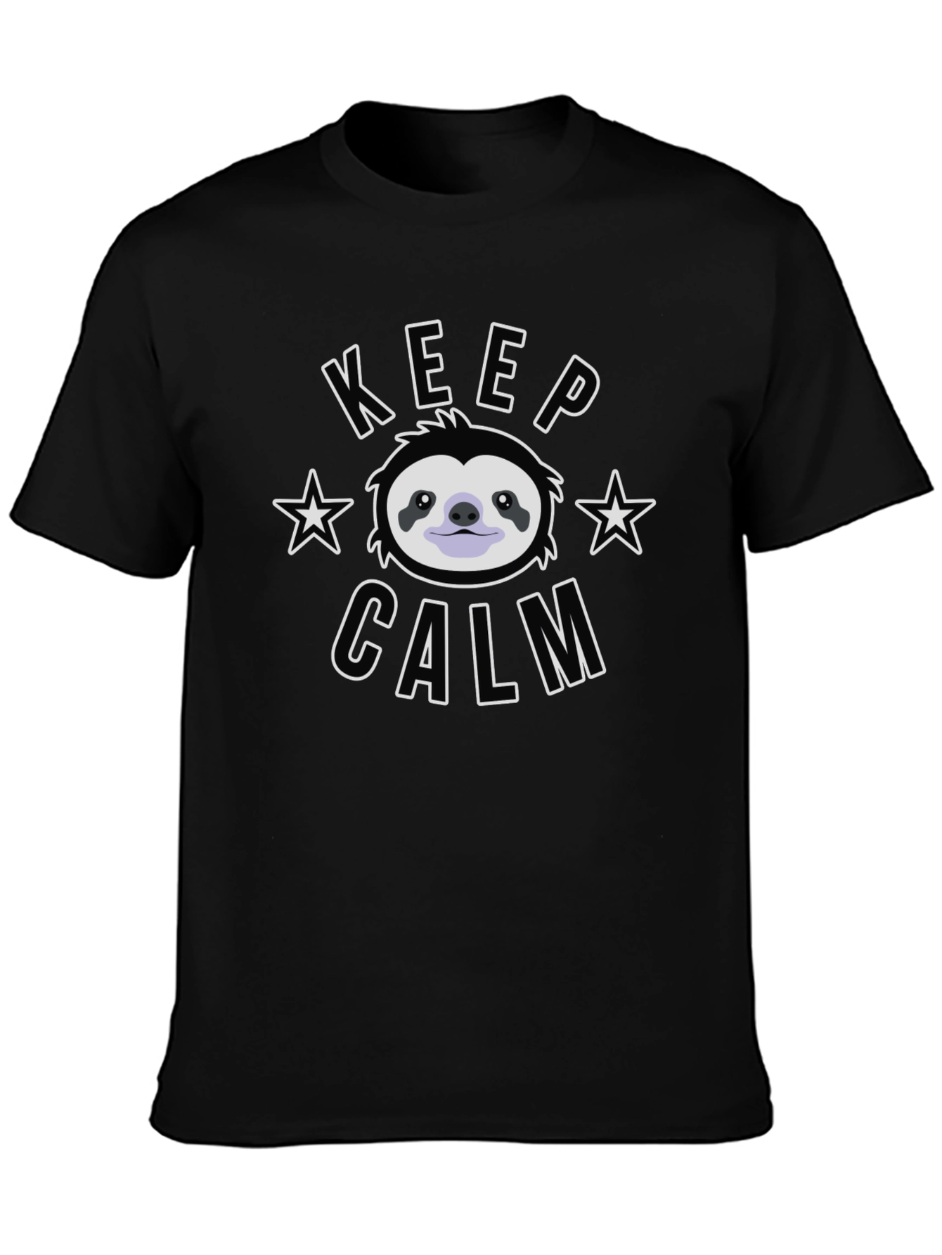 Keep Calm Sloth T-Shirt - Black
