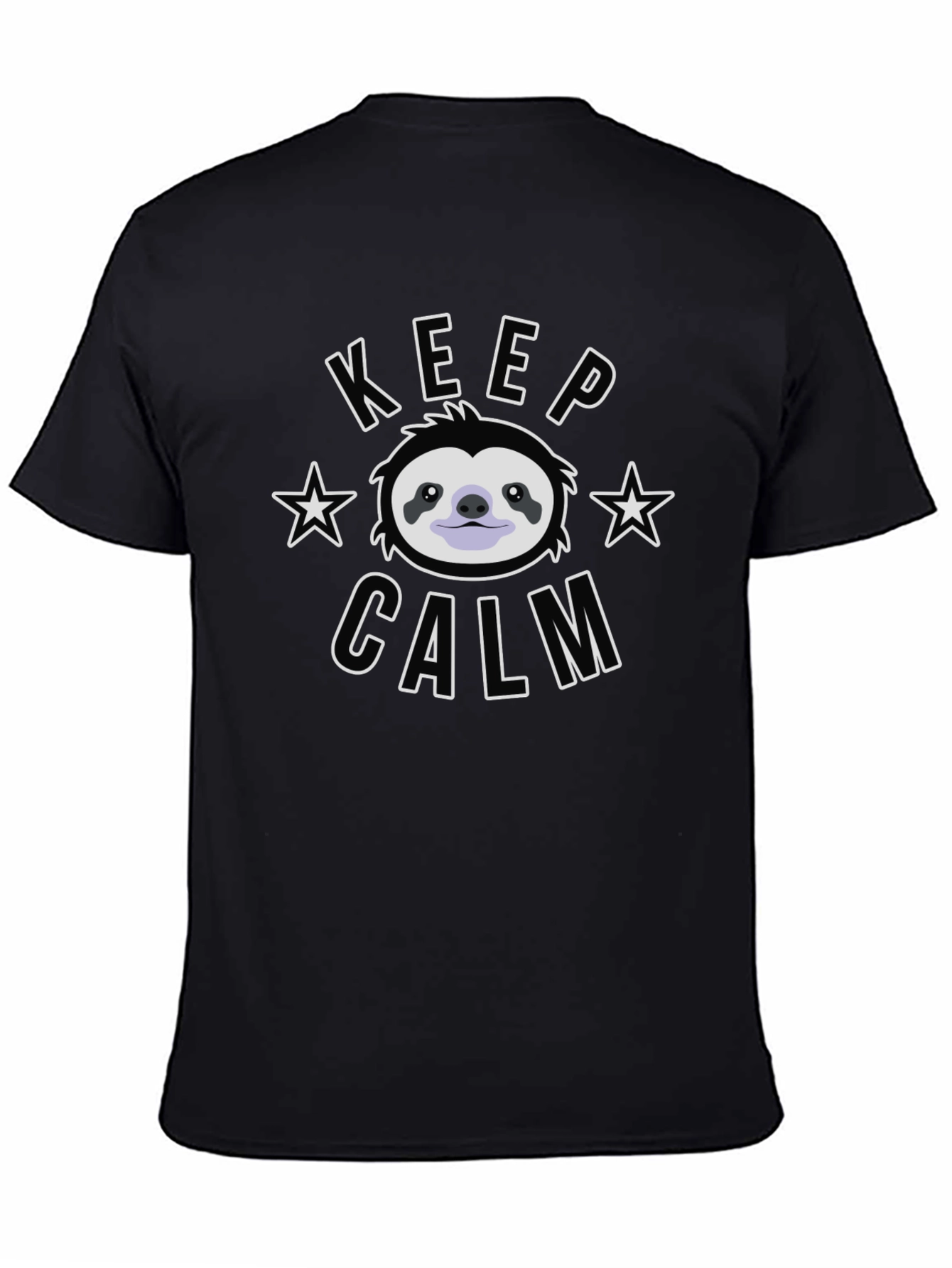 Keep Calm Sloth T-Shirt - Black