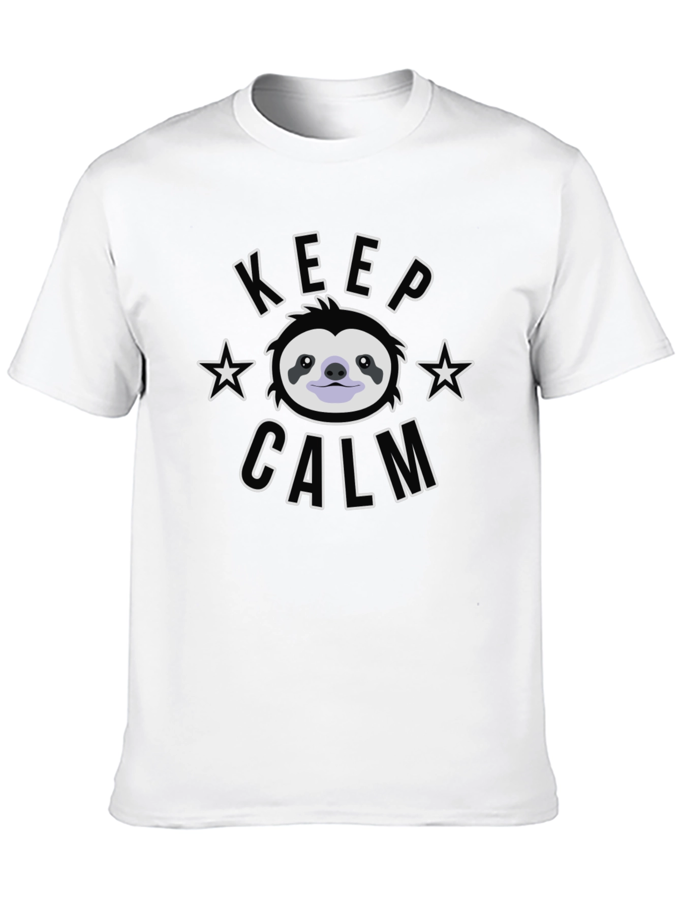 Keep Calm Sloth T-Shirt - Black