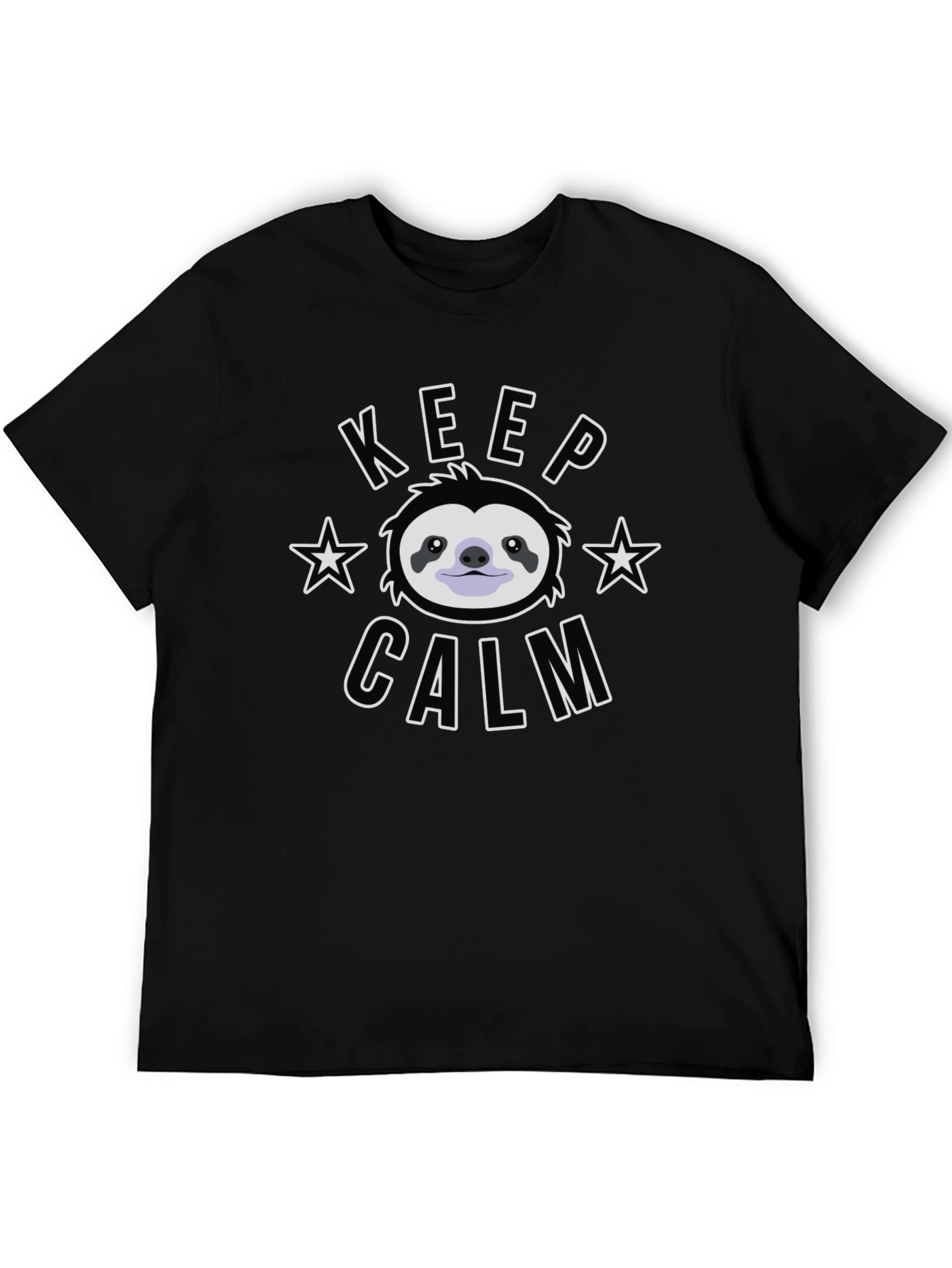 Keep Calm Sloth T-Shirt - Black