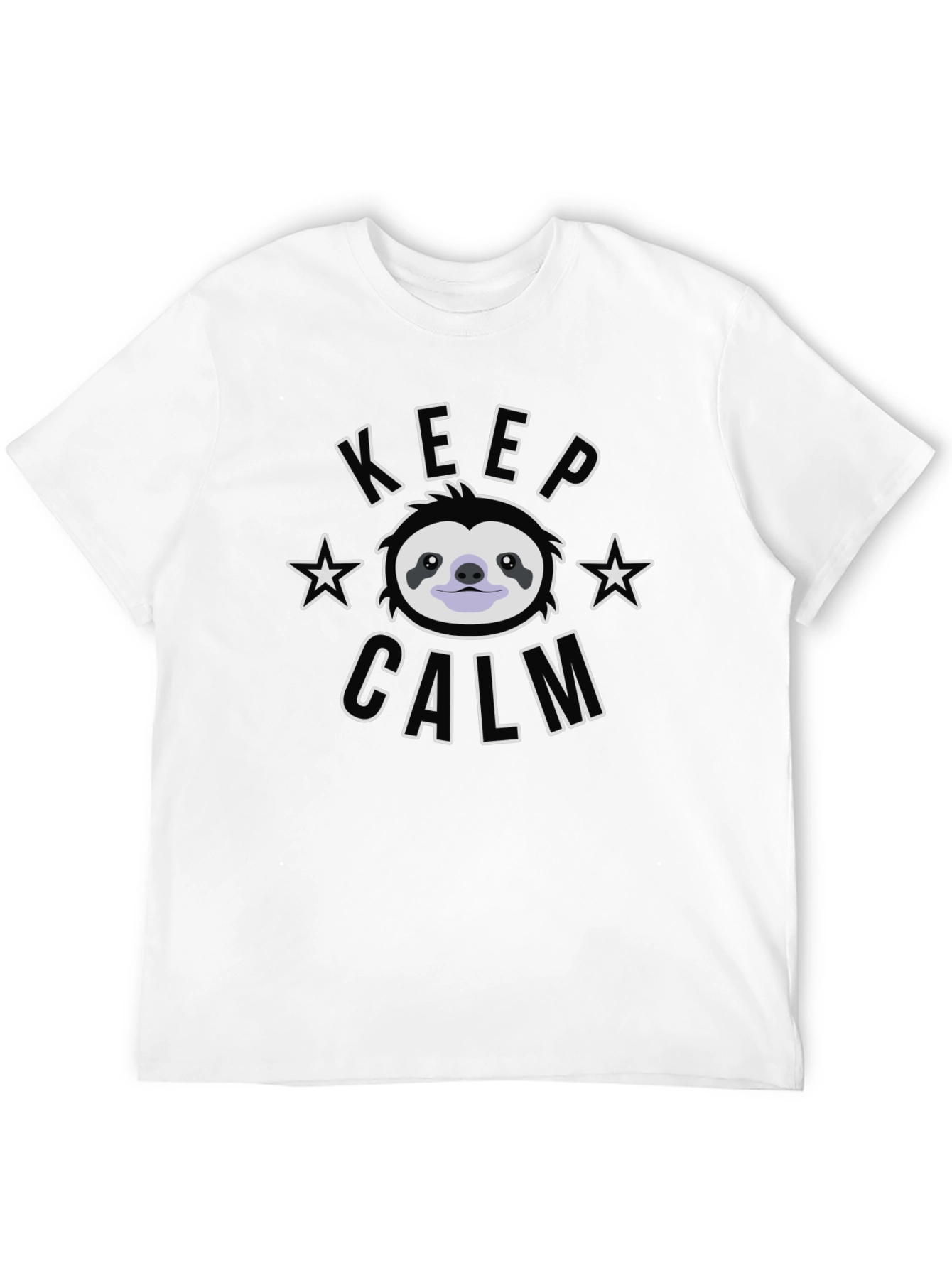 Keep Calm Sloth T-Shirt - Black