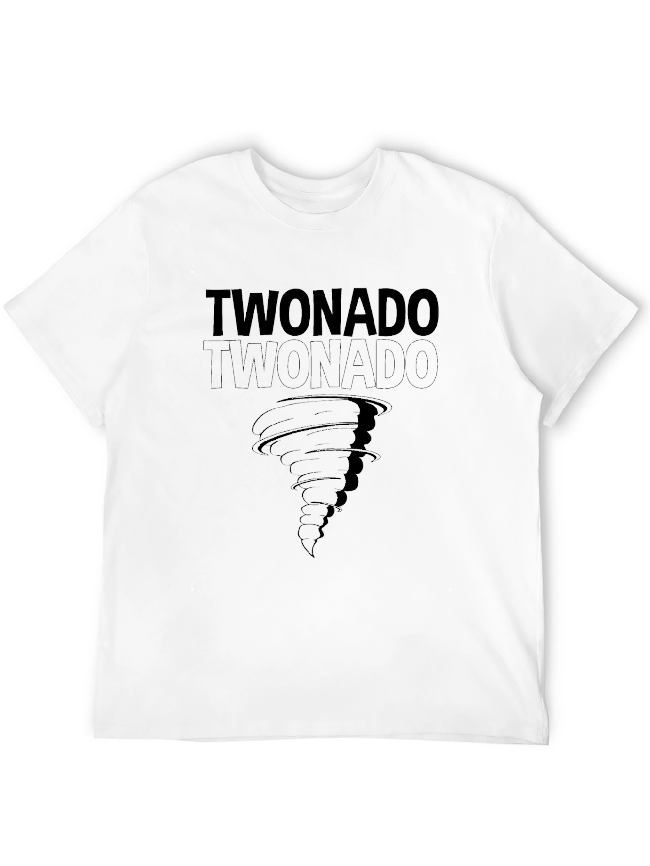 Twonado Tornado Graphic Print Black T-Shirt