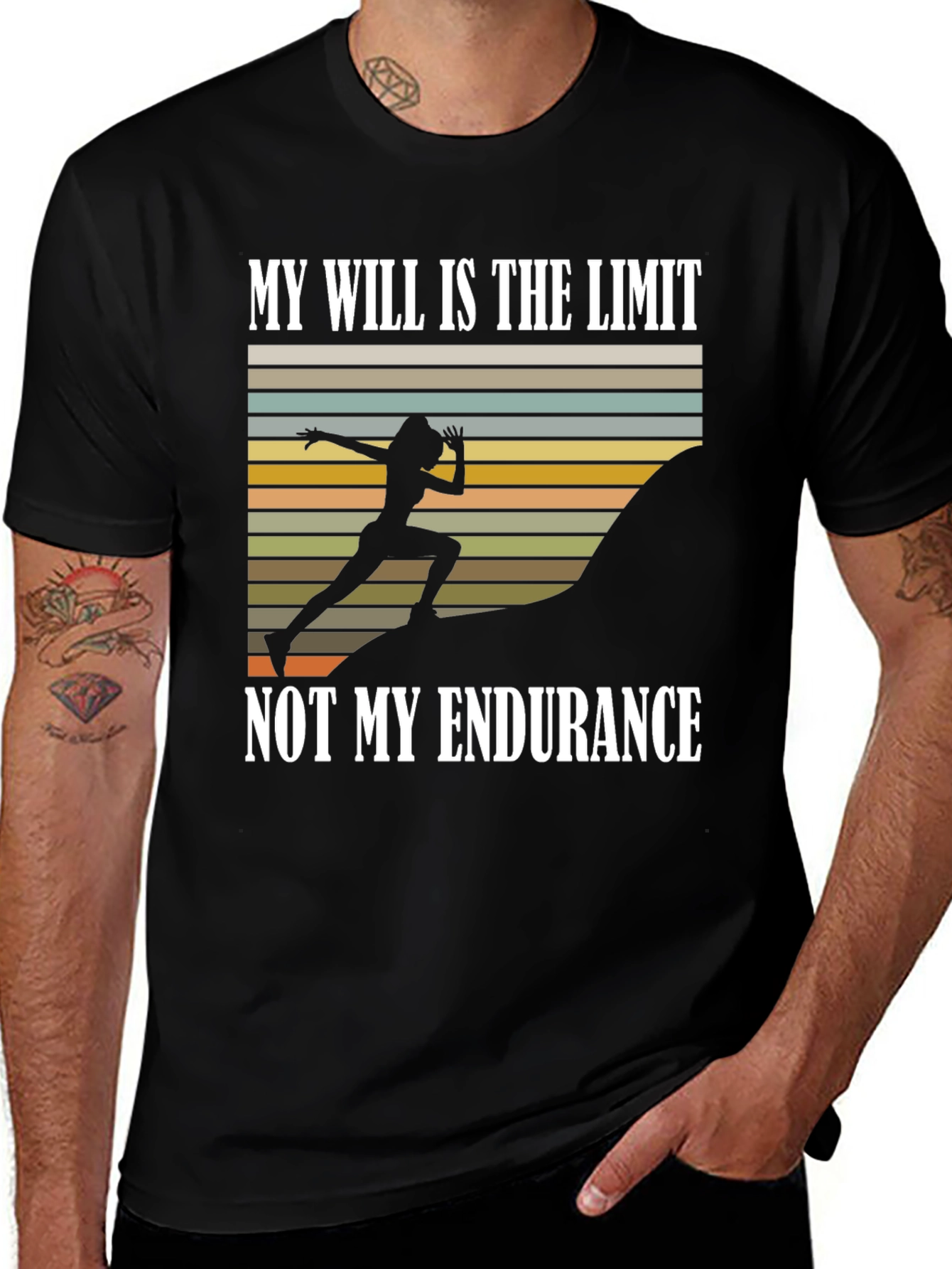 Motivational Runner T-Shirt - Will vs Endurance