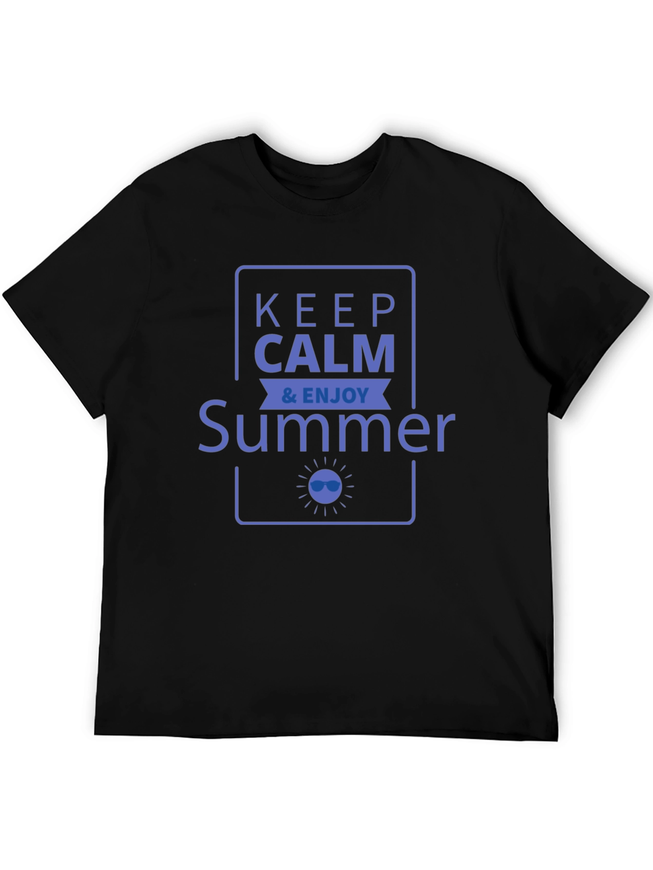 Keep Calm & Enjoy Summer Graphic Tee - Black