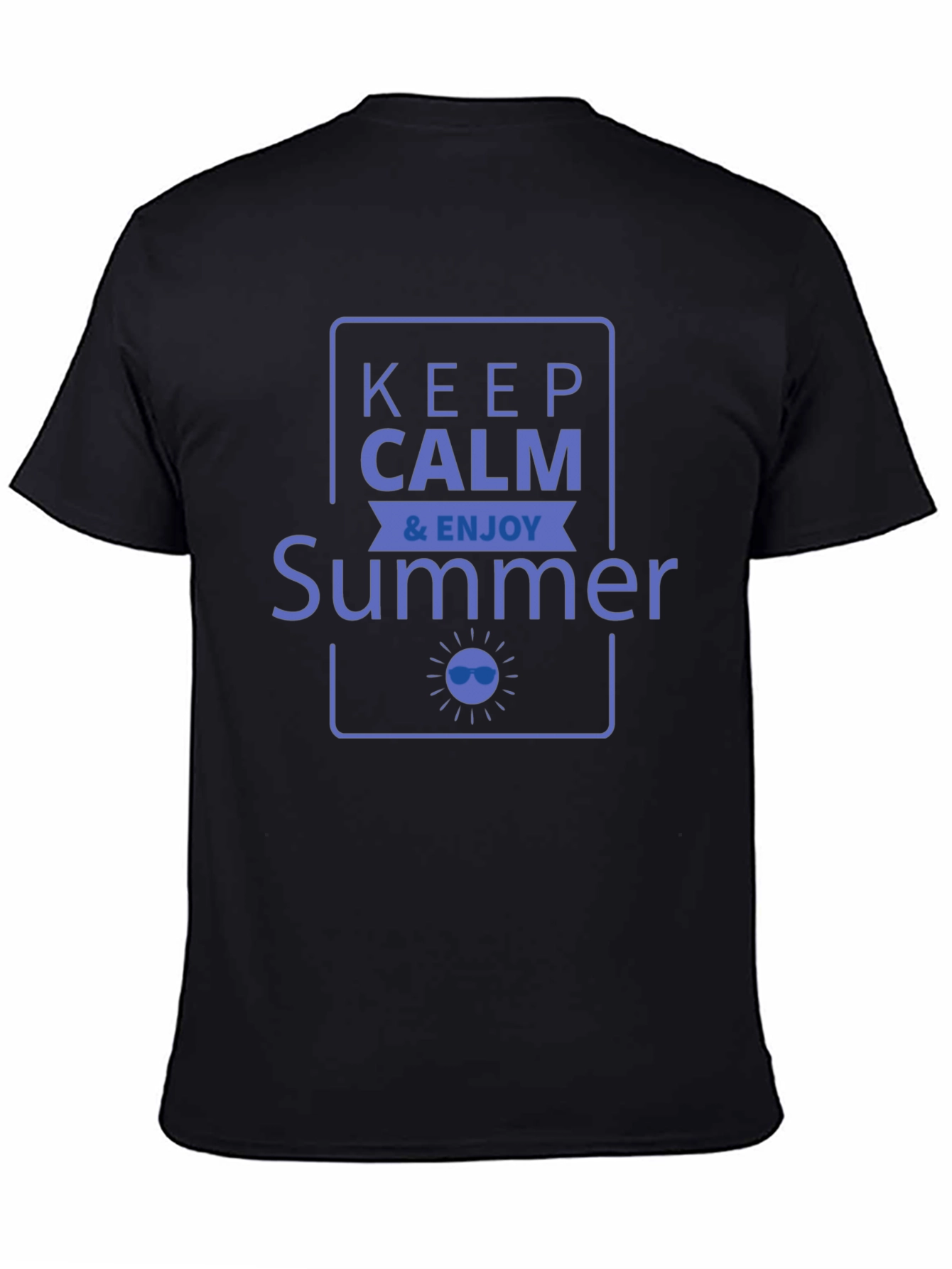 Keep Calm & Enjoy Summer Graphic Tee - Black