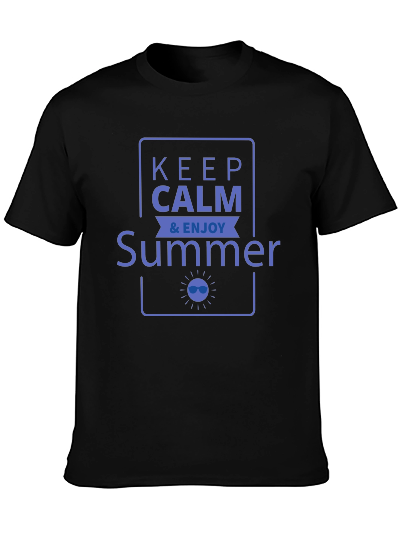 Keep Calm & Enjoy Summer Graphic Tee - Black