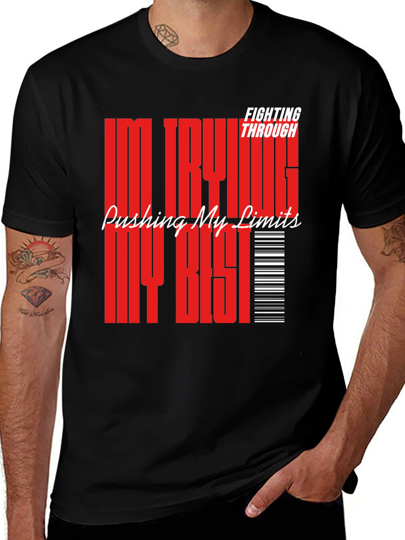 Motivational Graphic Tee: Pushing My Limits T-Shirt