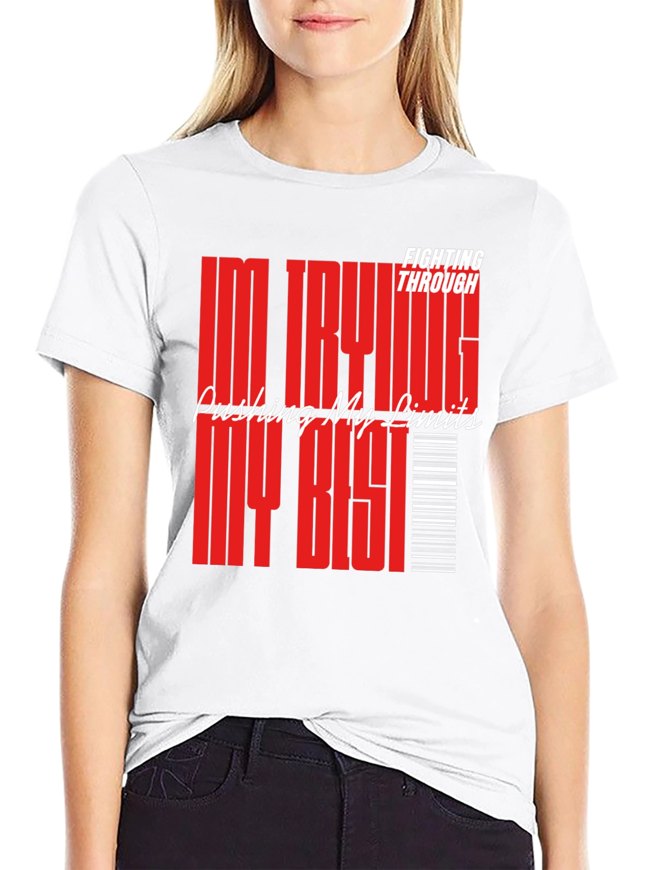 Motivational Graphic Tee: Pushing My Limits T-Shirt