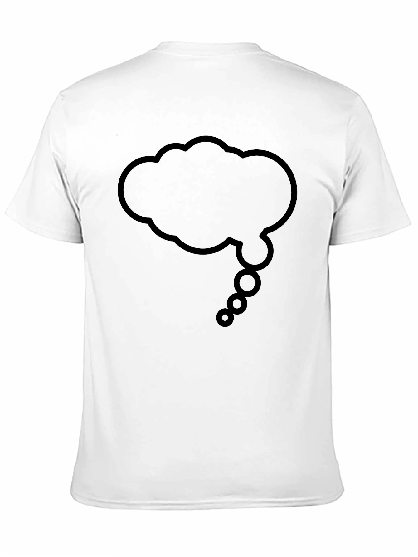 Mens Black T-Shirt with Thought Bubble Graphic