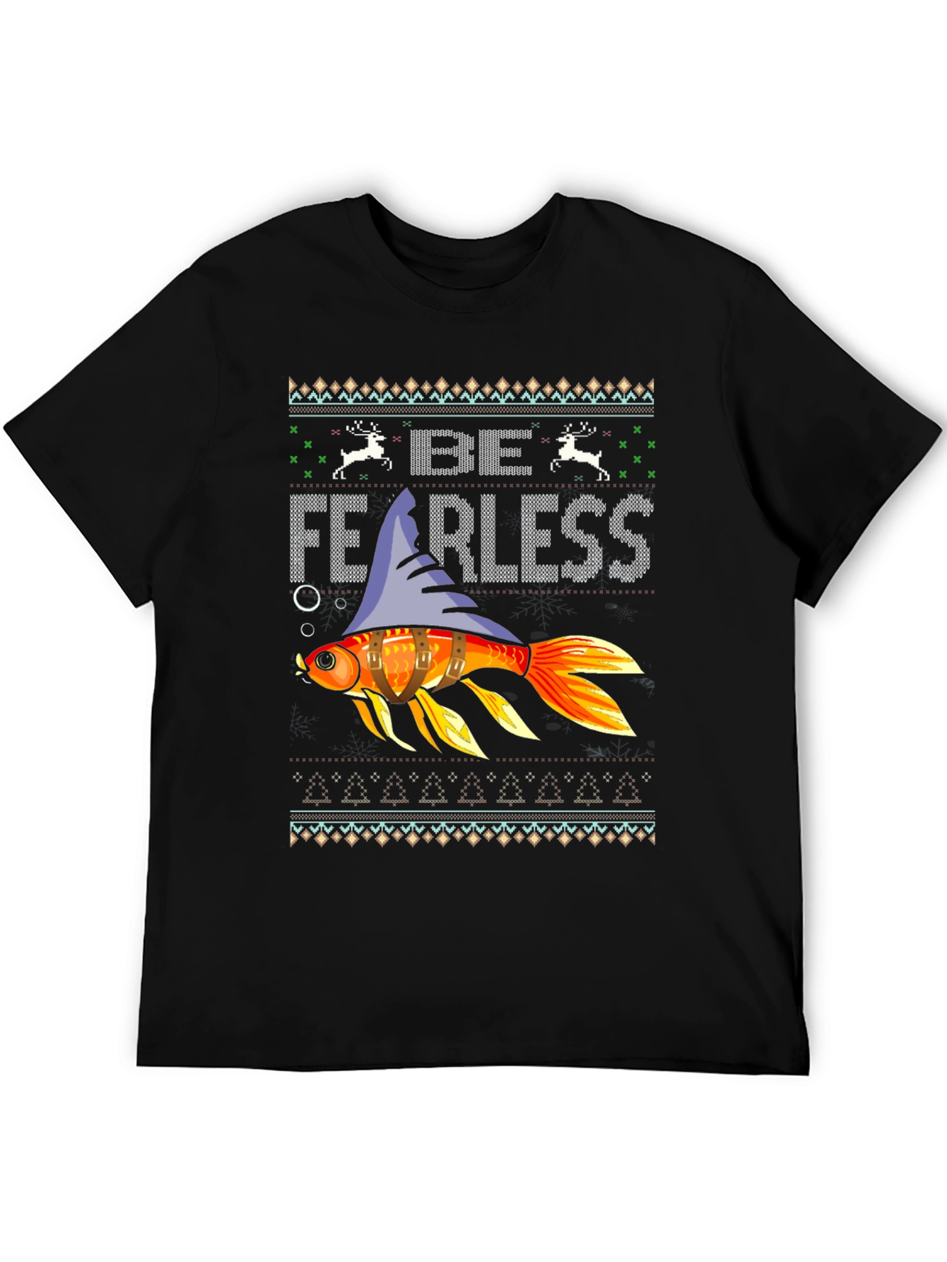 Be Fearless Fish Ugly Christmas Sweater T-Shirt
