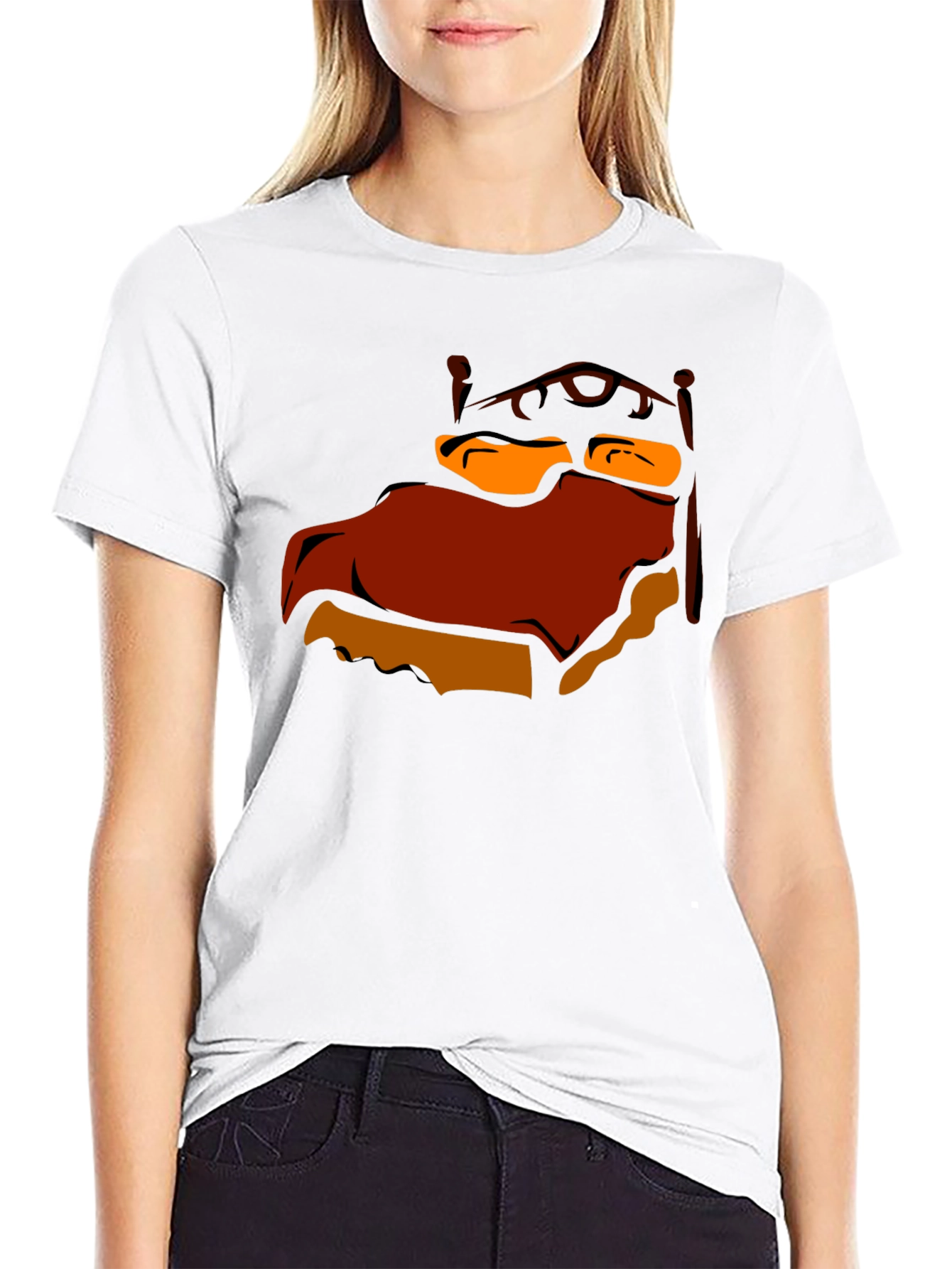 Cartoon Bed Graphic T-Shirt