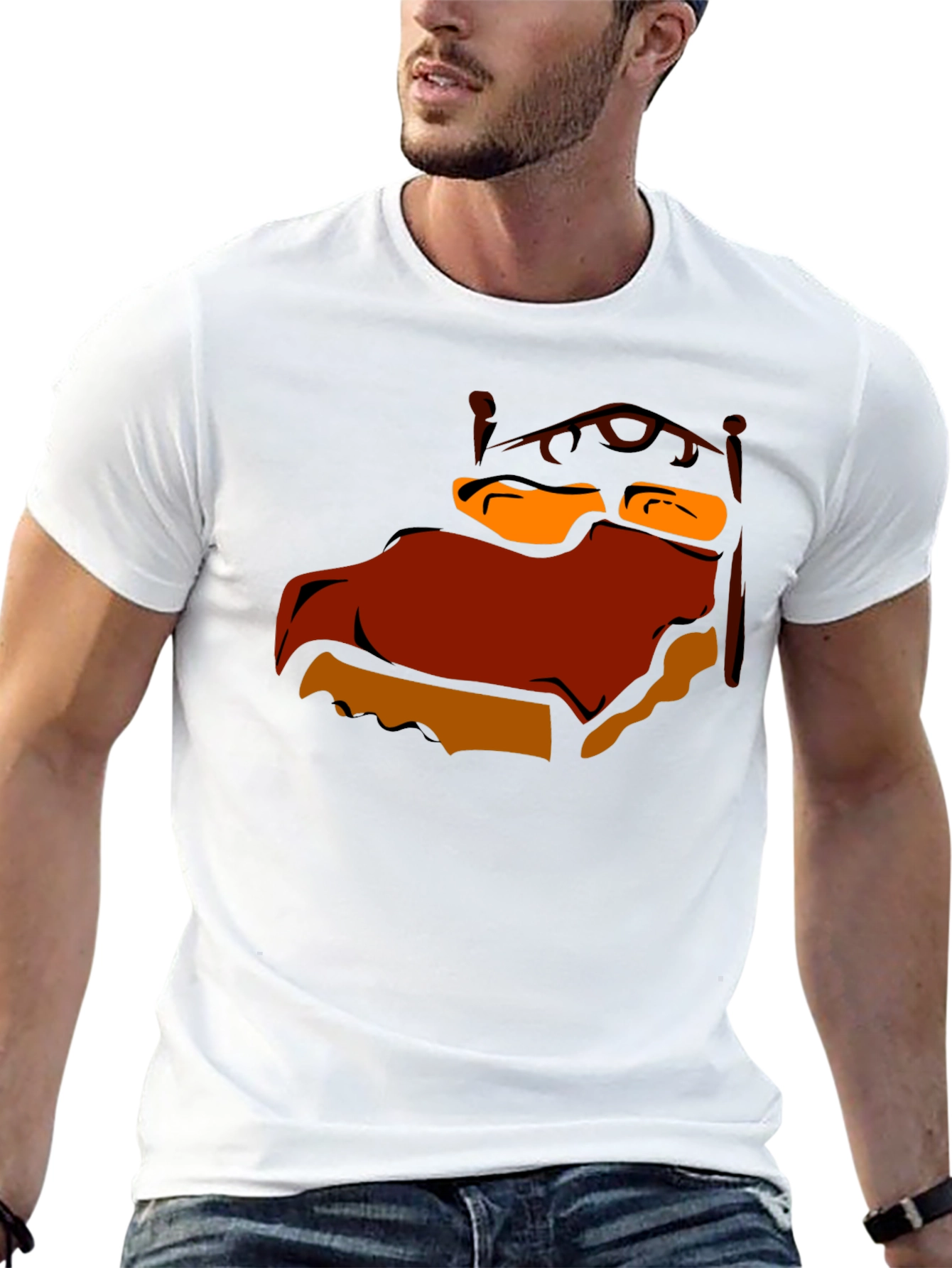 Cartoon Bed Graphic T-Shirt